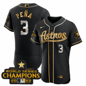Men's Astros Champions & Throwback Patch Gold Jersey V2 - All Stitched