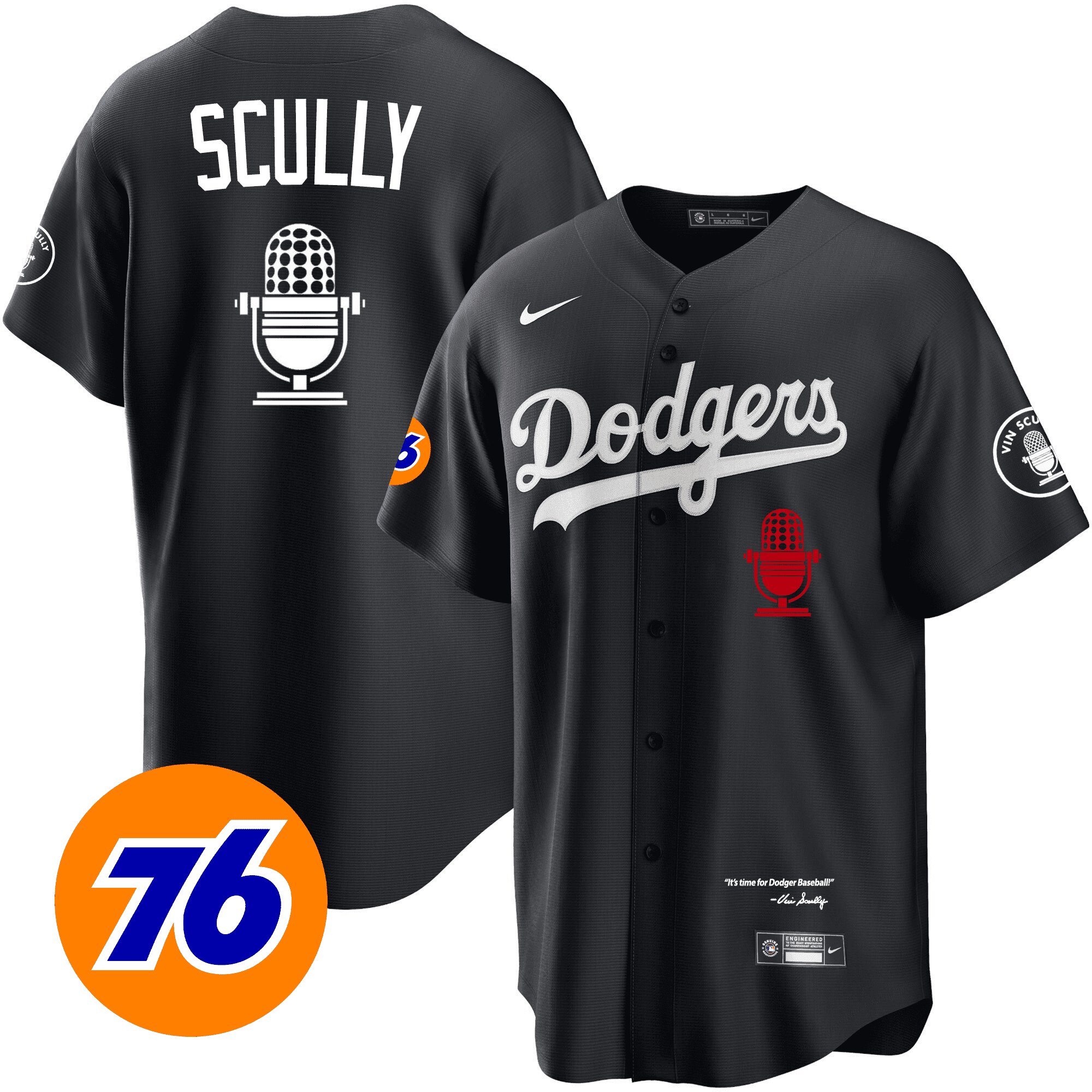 Men's Los Angeles Dodgers Vin Scully 76 Patch Jersey - All Stitched - Image 6
