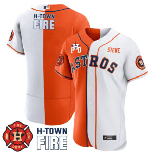 Steve Sherber Houston Astros Split Jersey - All Stitched
