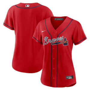 Women's Atlanta Braves Red Team Jersey - All Stitched