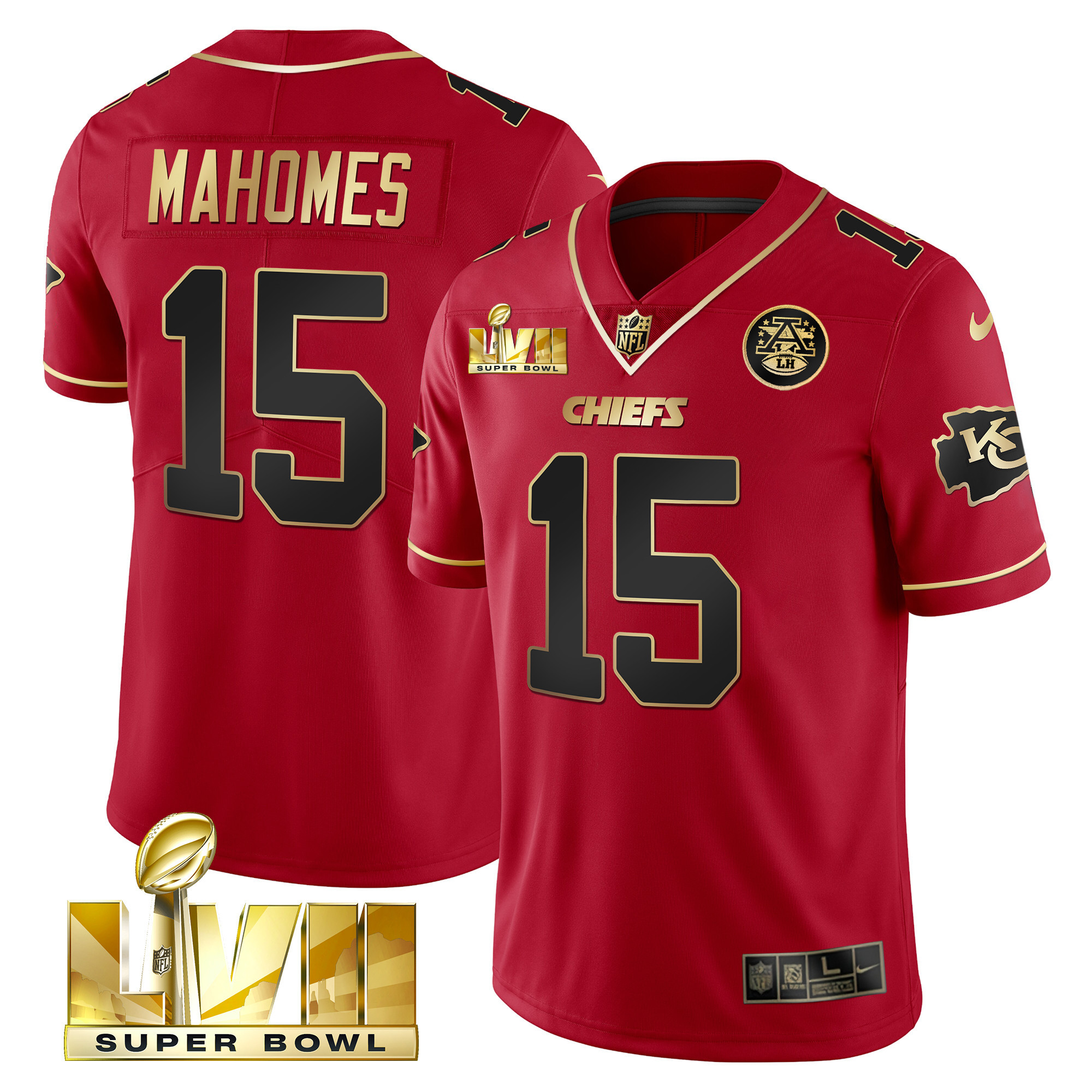 Men's Chiefs Super Bowl Vapor Gold Jersey V2- All Stitched - Image 7