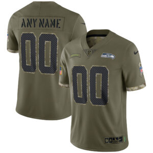 Seattle Seahawks 2022 Salute To Service Custom Jersey - All Stitched