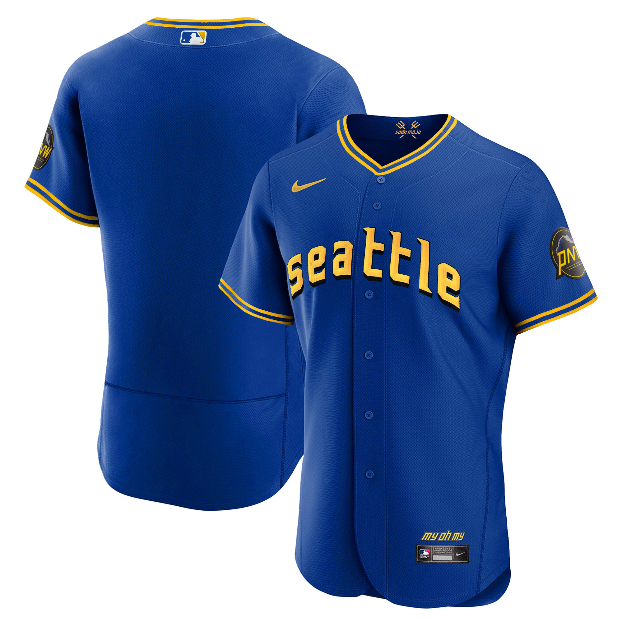 Men's Seattle Mariners 2023 City Connect Edition Jersey - All Stitched - Image 10