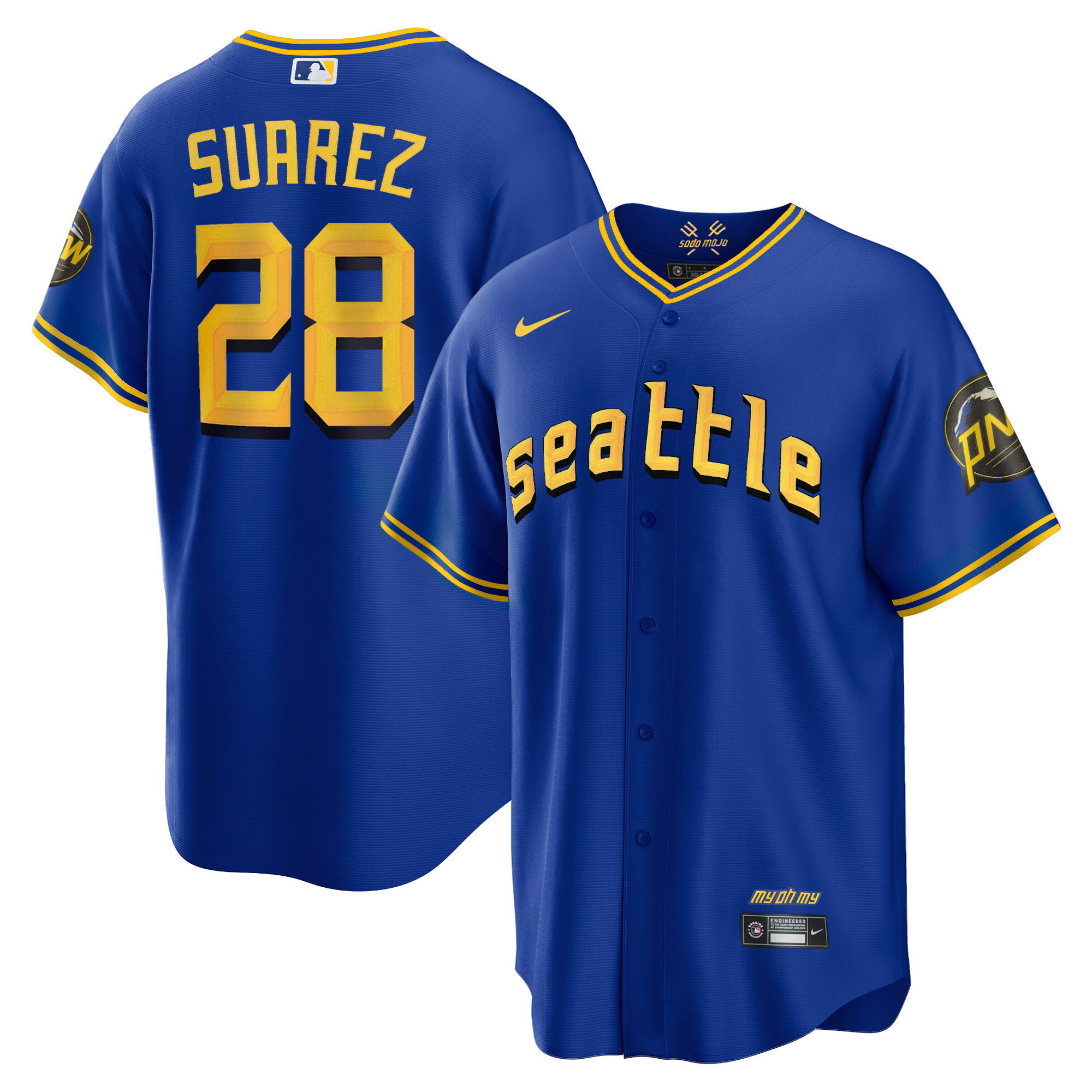 Men's Seattle Mariners 2023 City Connect Edition Jersey - All Stitched - Image 14