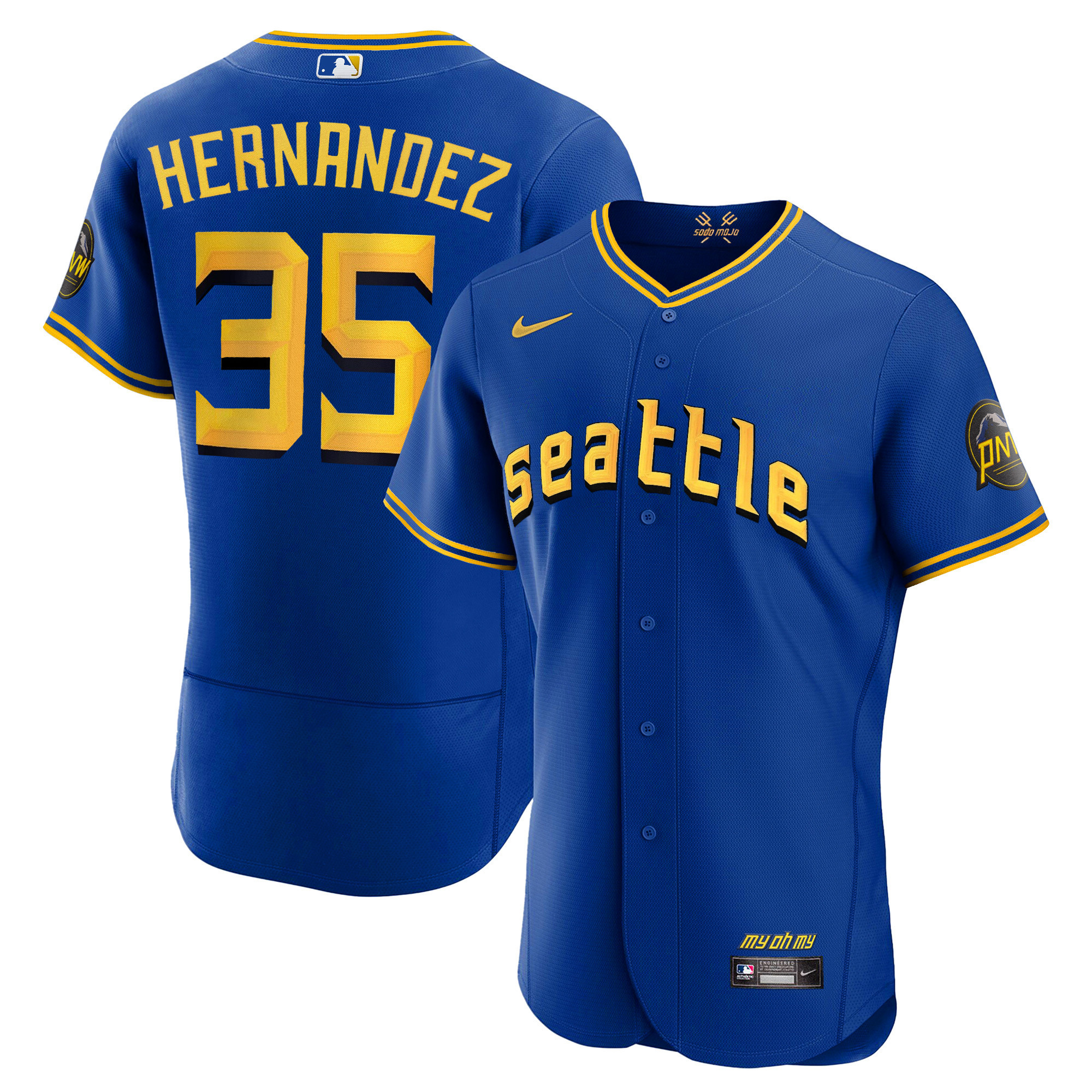 Men's Seattle Mariners 2023 City Connect Edition Jersey - All Stitched - Image 3