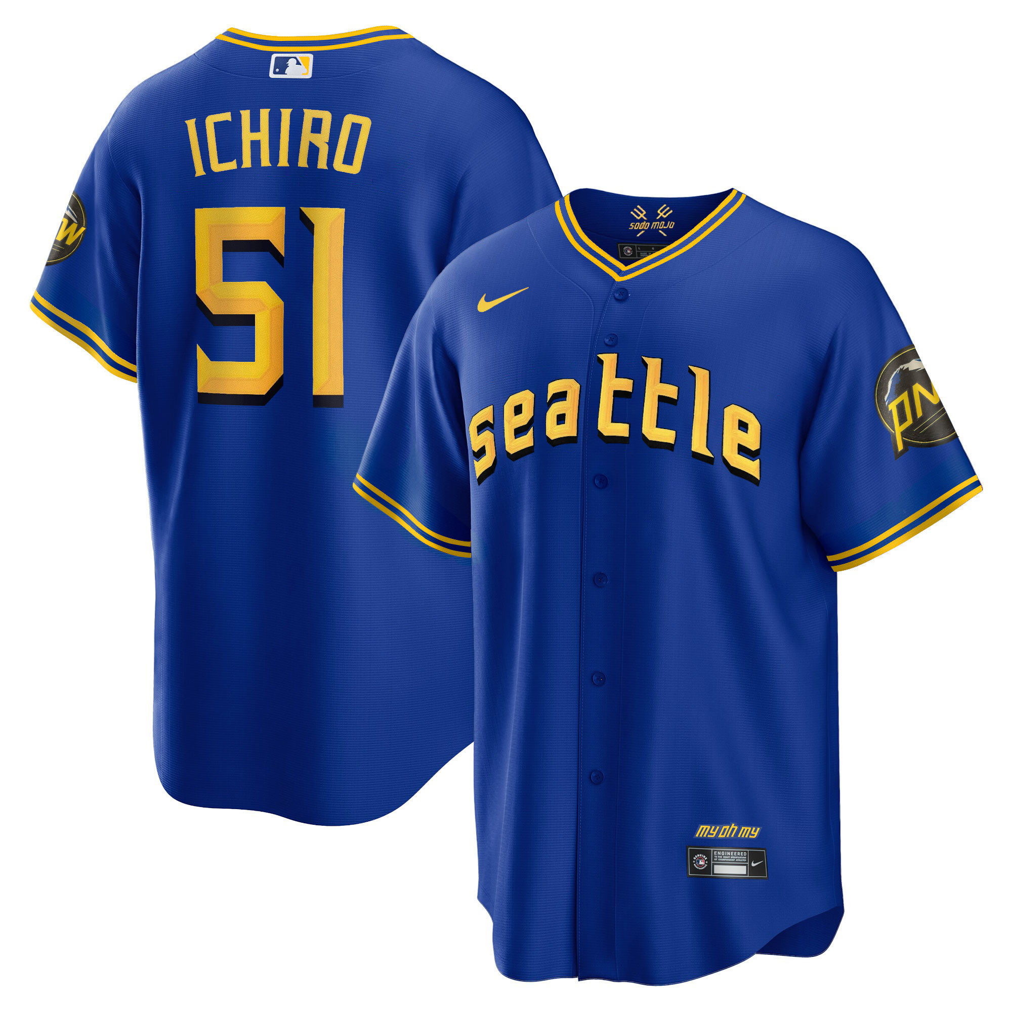 Men's Seattle Mariners 2023 City Connect Edition Jersey - All Stitched - Image 19