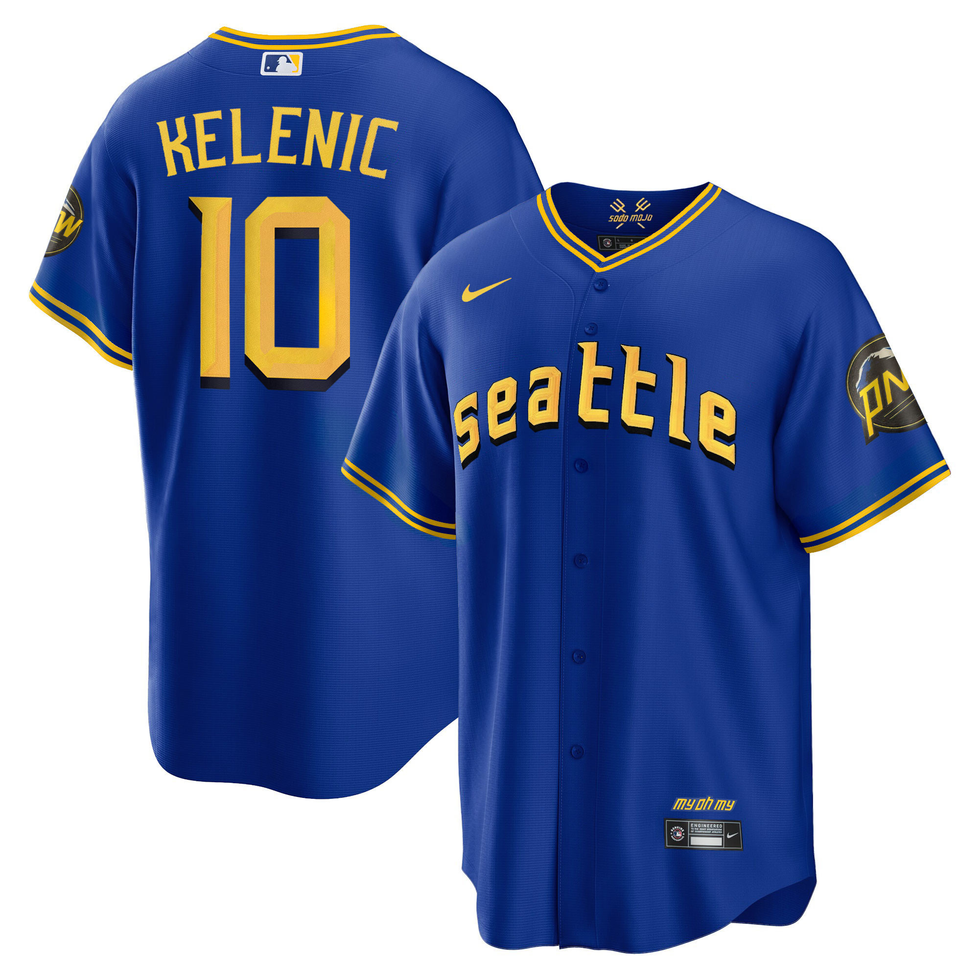 Men's Seattle Mariners 2023 City Connect Edition Jersey - All Stitched - Image 15