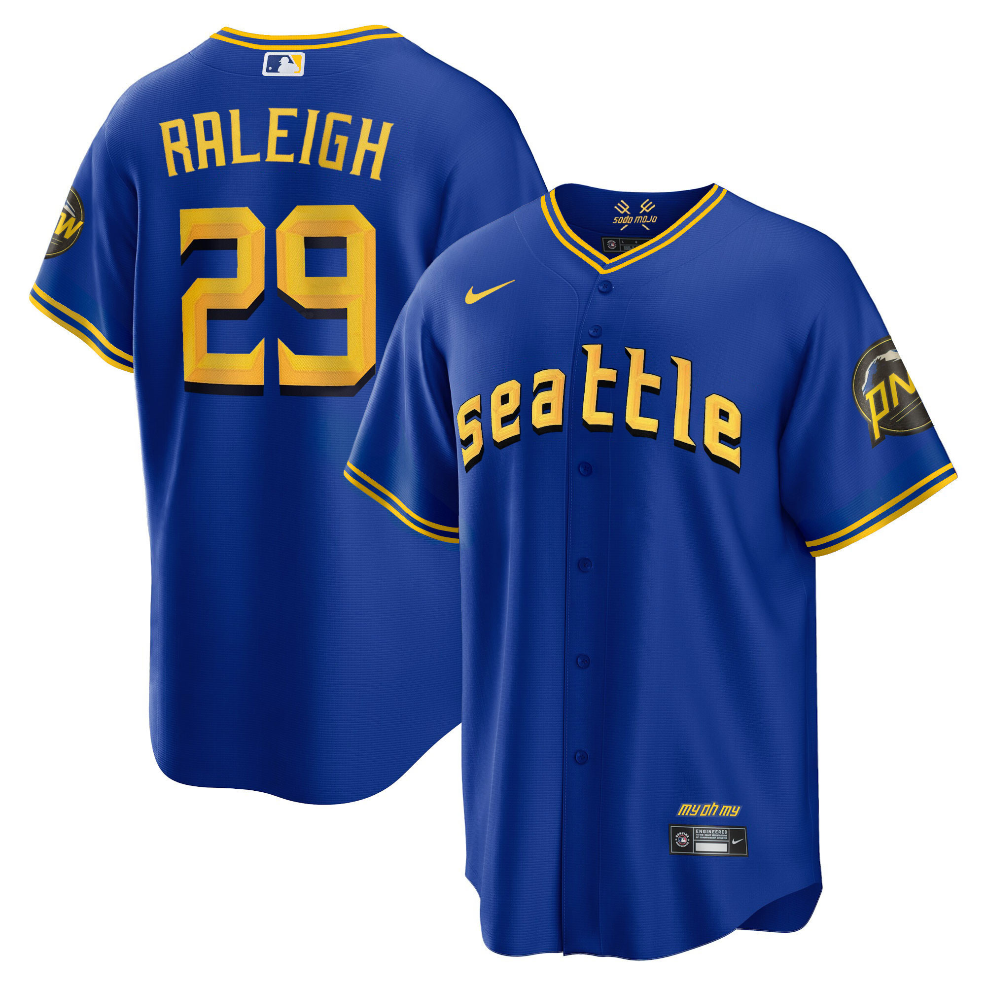 Men's Seattle Mariners 2023 City Connect Edition Jersey - All Stitched - Image 16