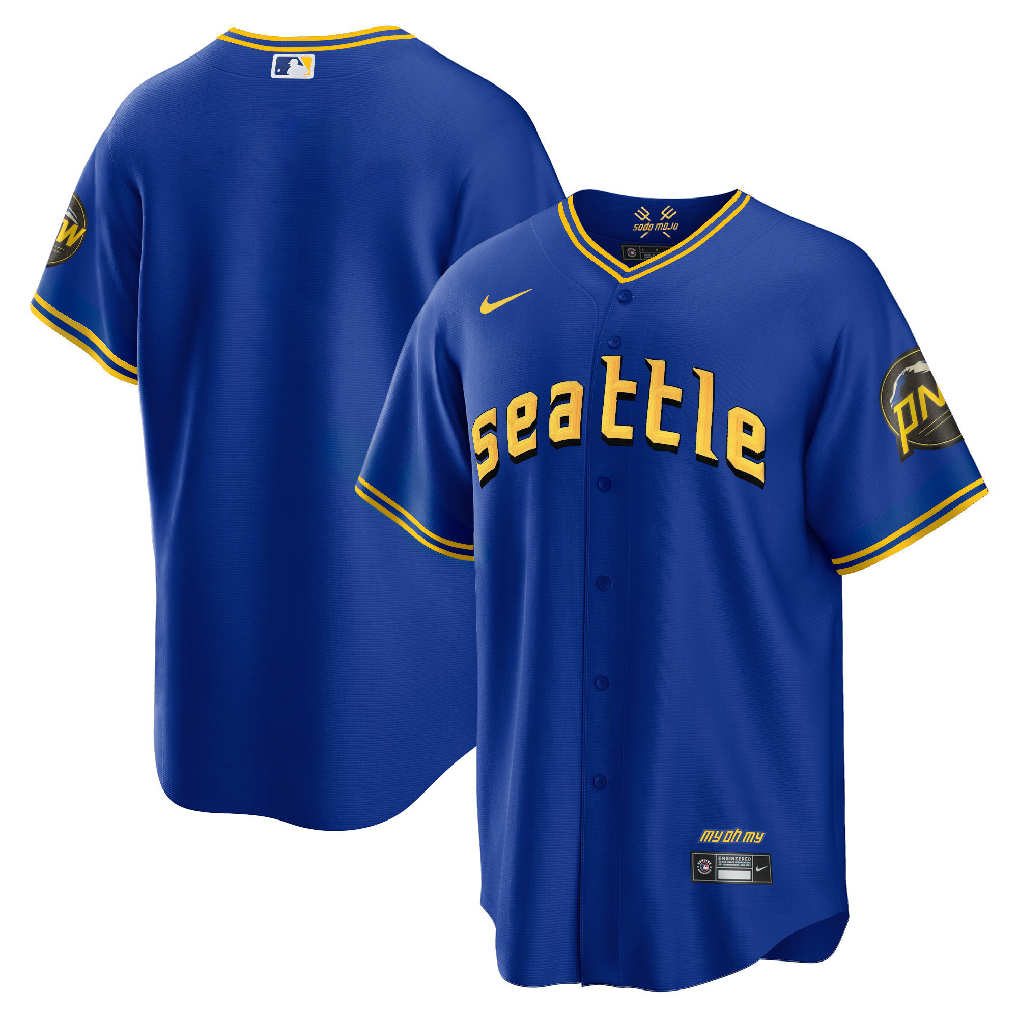 Men's Seattle Mariners 2023 City Connect Edition Jersey - All Stitched - Image 20