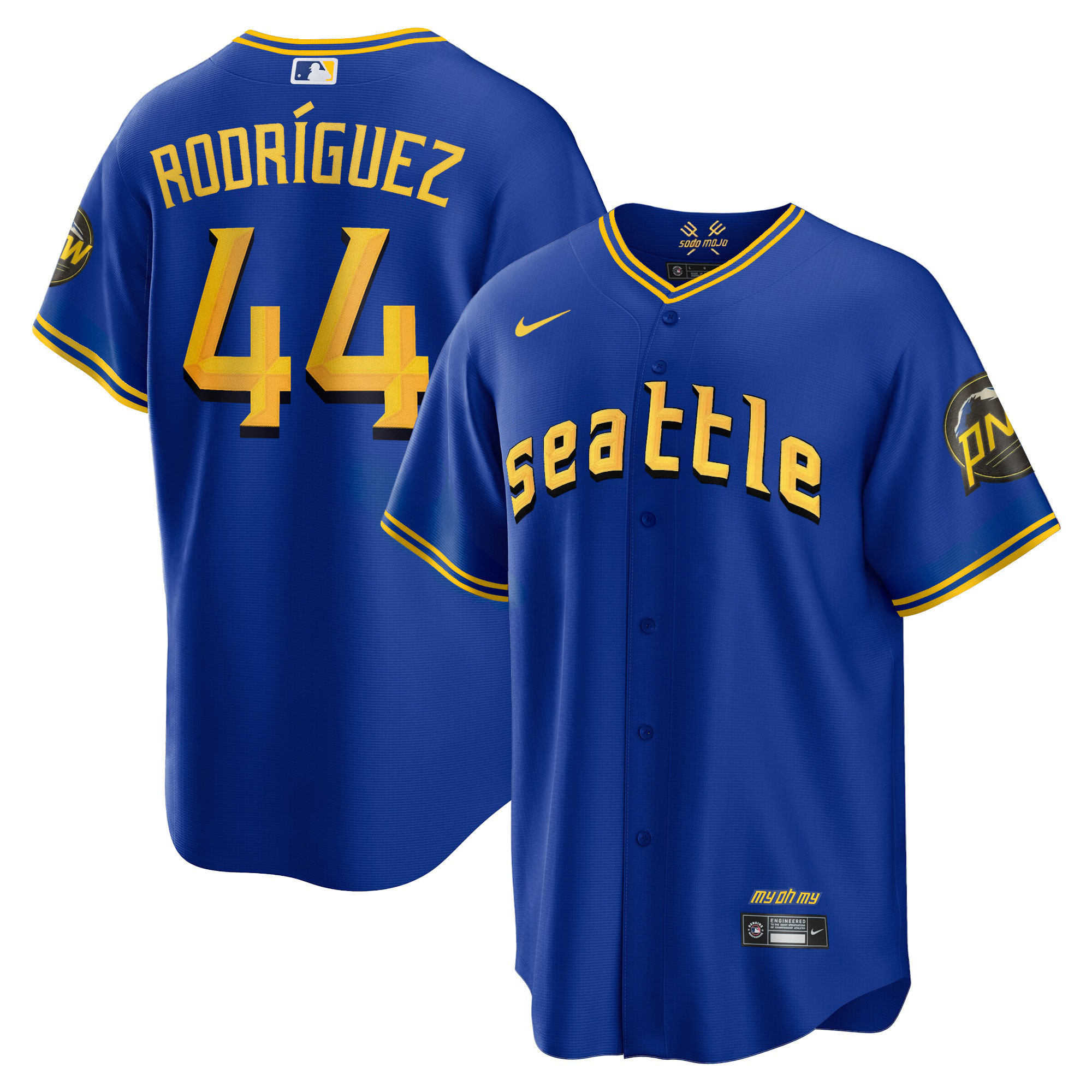 Men's Seattle Mariners 2023 City Connect Edition Jersey - All Stitched - Image 11