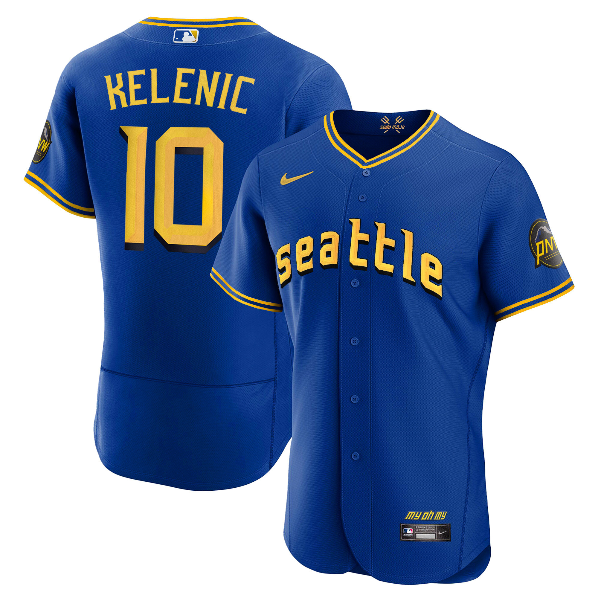Men's Seattle Mariners 2023 City Connect Edition Jersey - All Stitched - Image 5