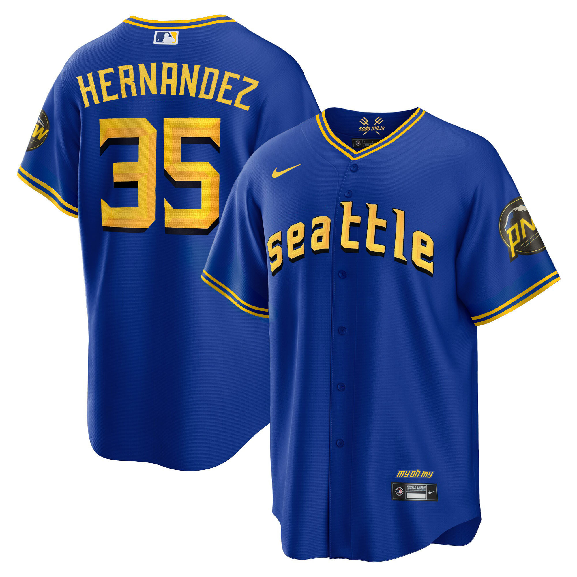 Men's Seattle Mariners 2023 City Connect Edition Jersey - All Stitched - Image 13