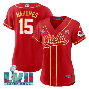 Women's Chiefs Super Bowl LVII BaseBall Jersey - All Stitched
