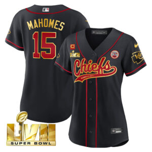 Women's Chiefs Super Bowl LVII Baseball Jersey V2 - All Stitched
