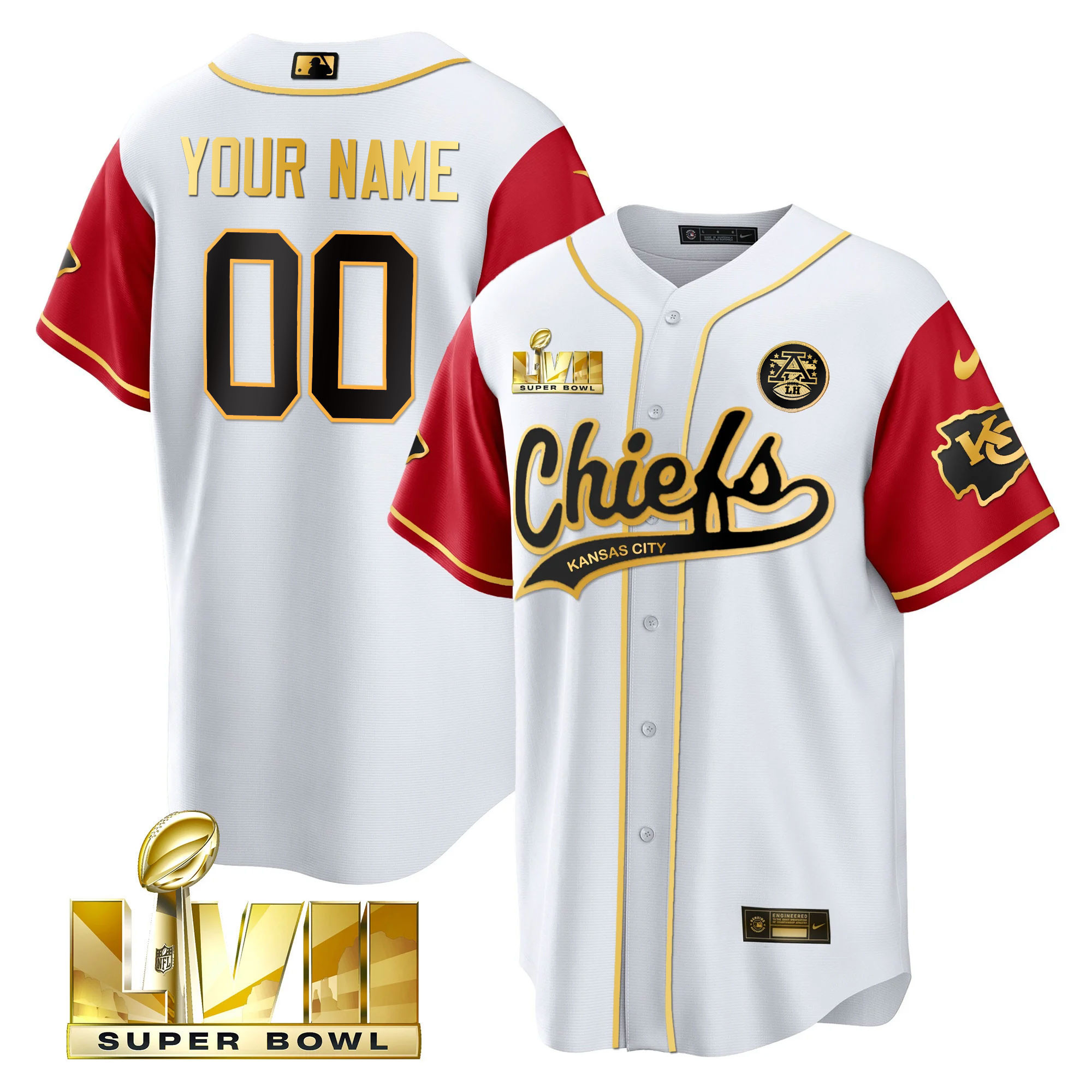 Chiefs Super Bowl LVII Cool Base Custom Jersey - All Stitched - Image 7