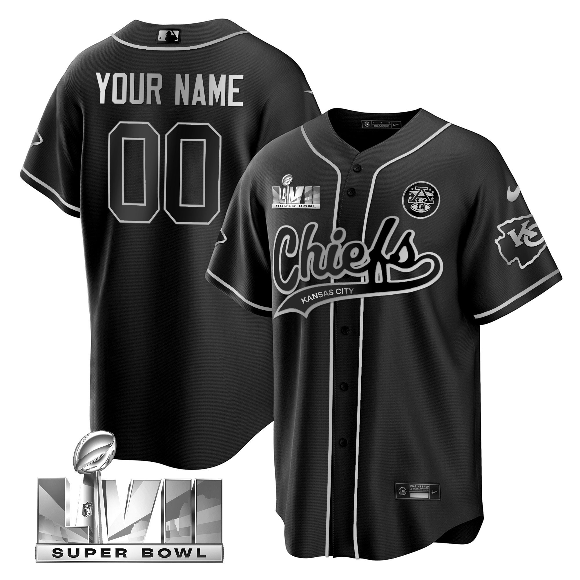 Chiefs Super Bowl LVII Cool Base Custom Jersey - All Stitched - Image 6