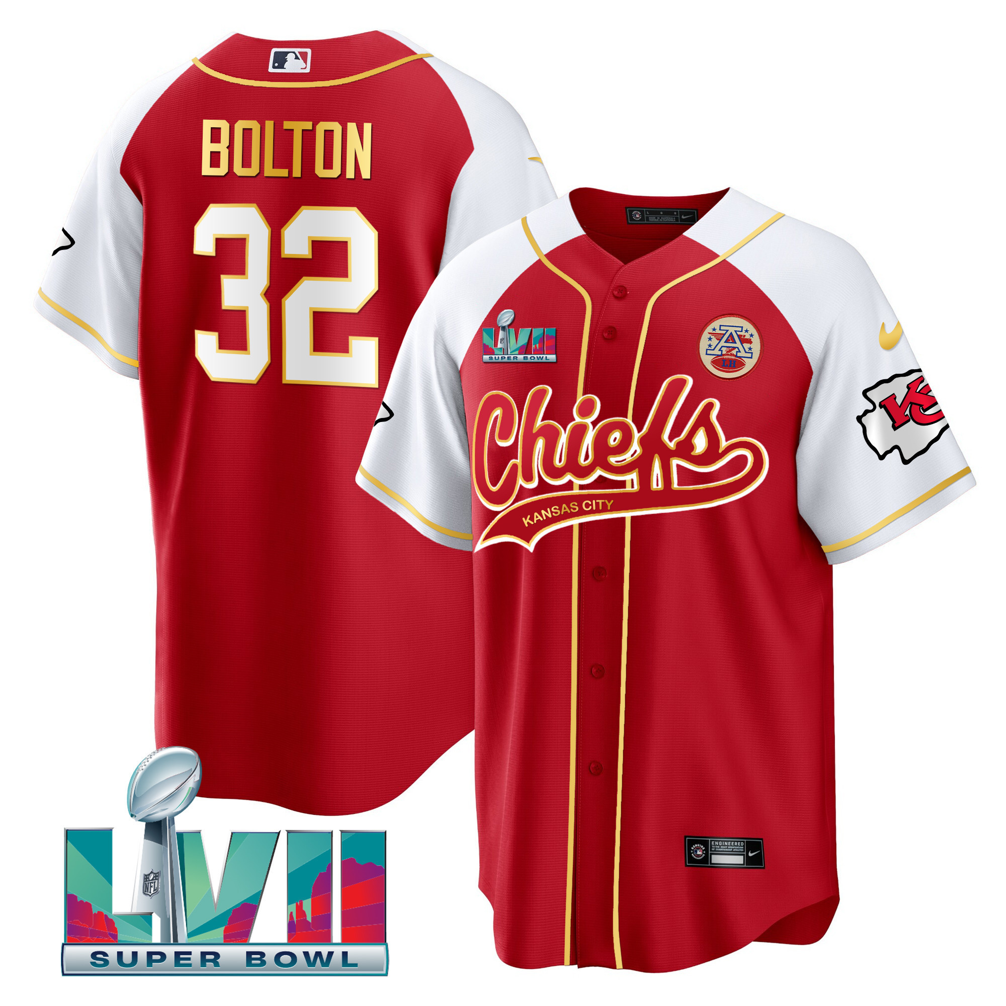 Men's Chiefs Super Bowl LVII Alternate Cool Base Jersey - All Stitched - Image 3