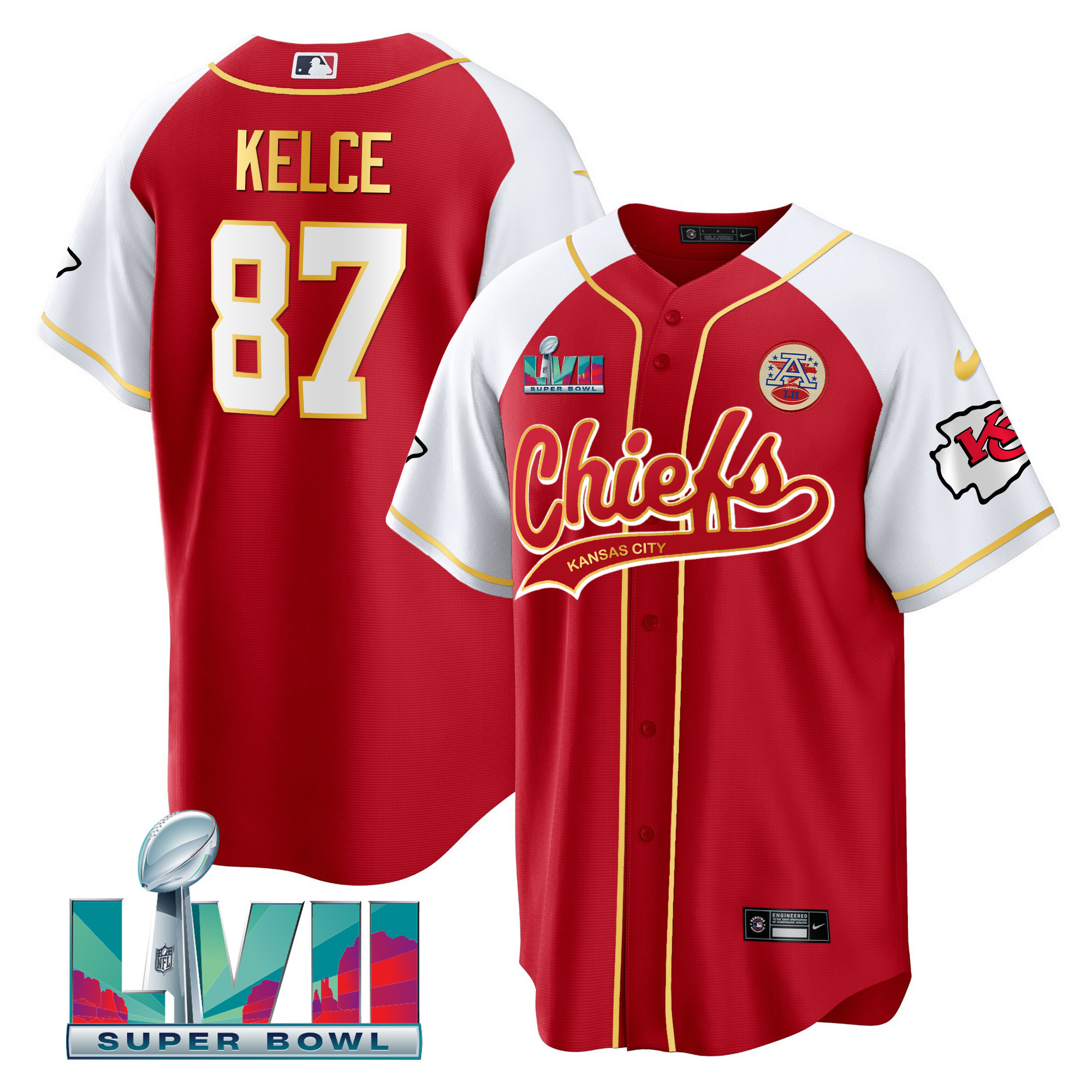 Men's Chiefs Super Bowl LVII Alternate Cool Base Jersey - All Stitched - Image 2