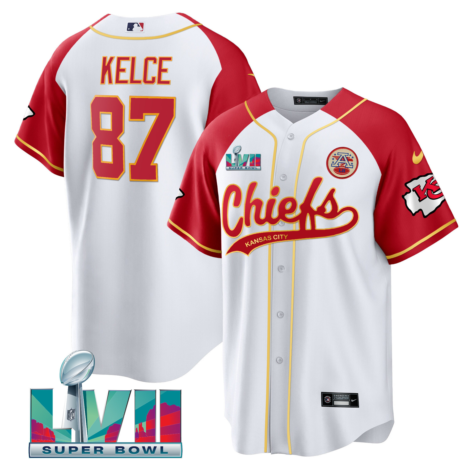 Men's Chiefs Super Bowl LVII Alternate Cool Base Jersey - All Stitched - Image 9