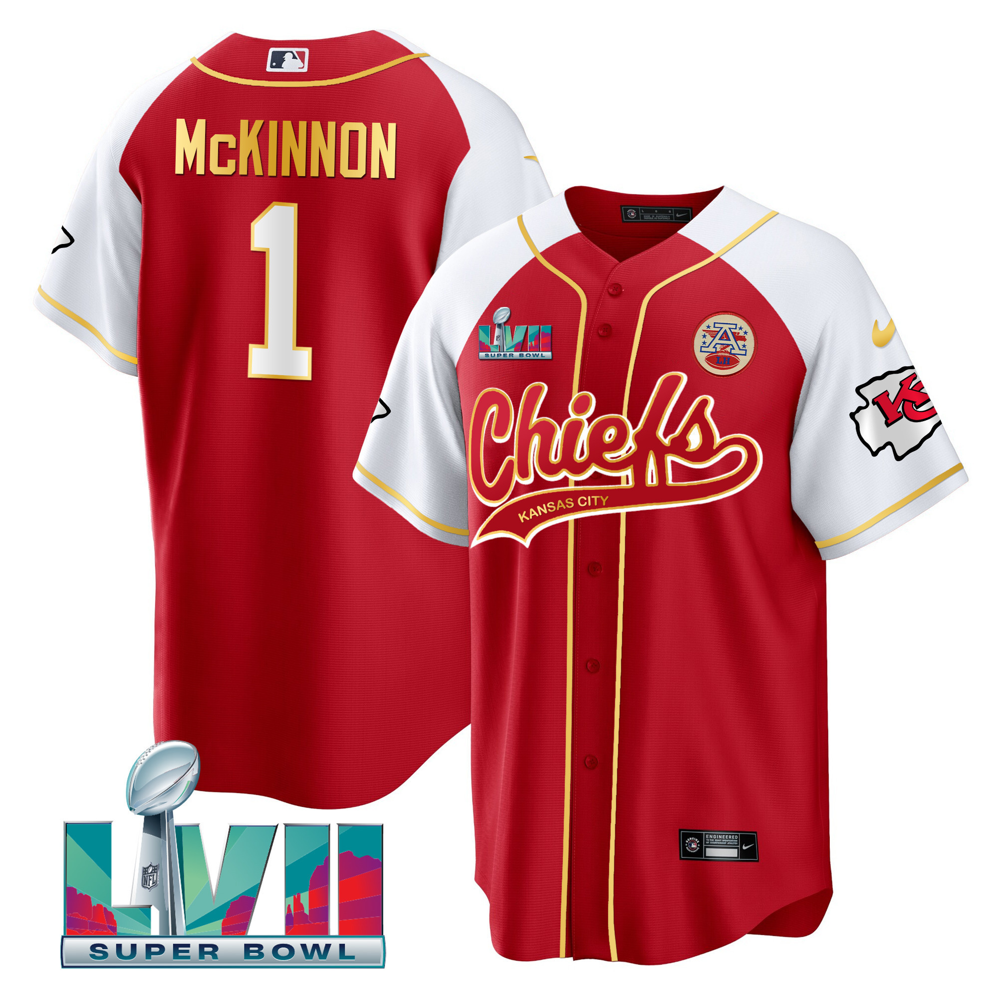 Men's Chiefs Super Bowl LVII Alternate Cool Base Jersey - All Stitched - Image 5