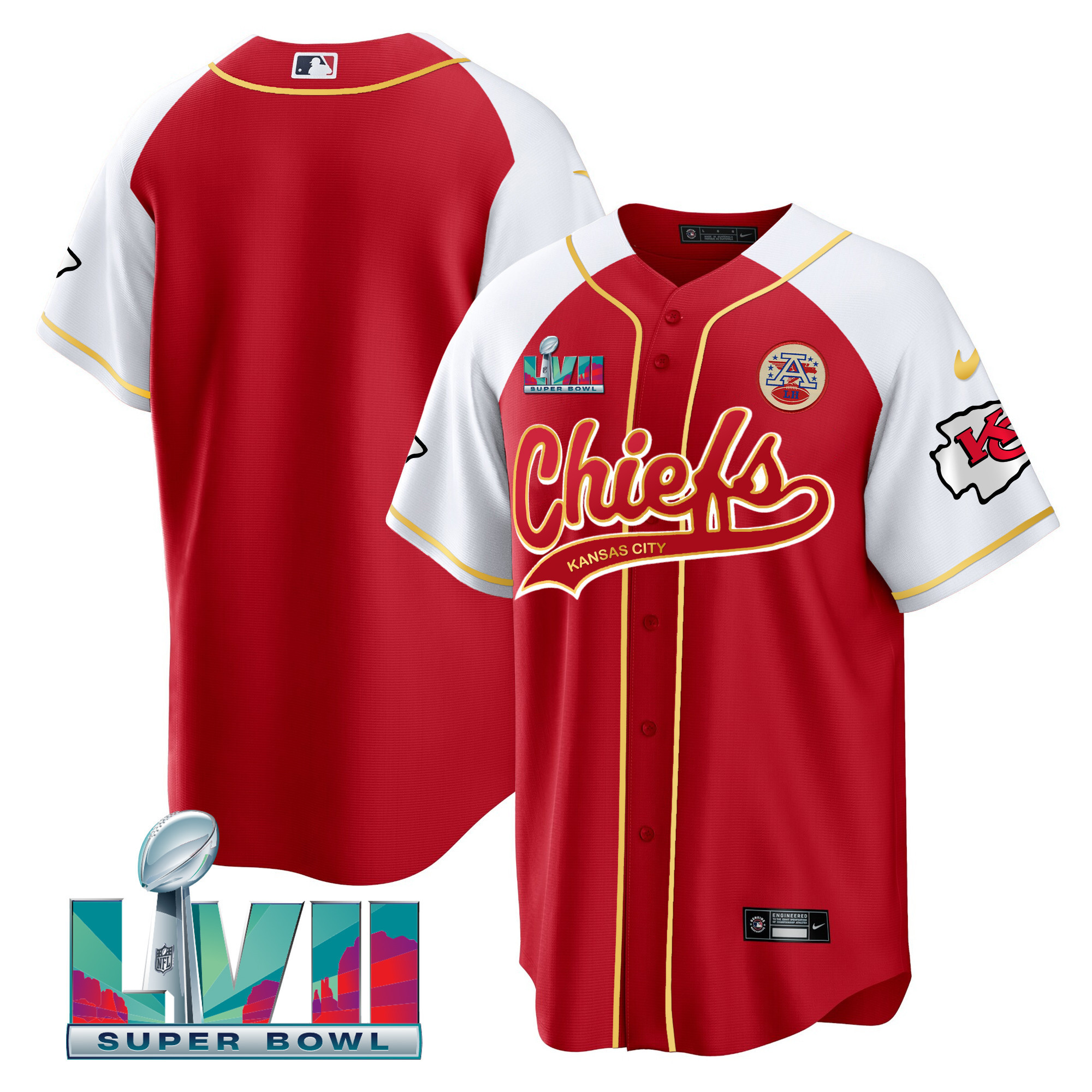 Men's Chiefs Super Bowl LVII Alternate Cool Base Jersey - All Stitched - Image 7