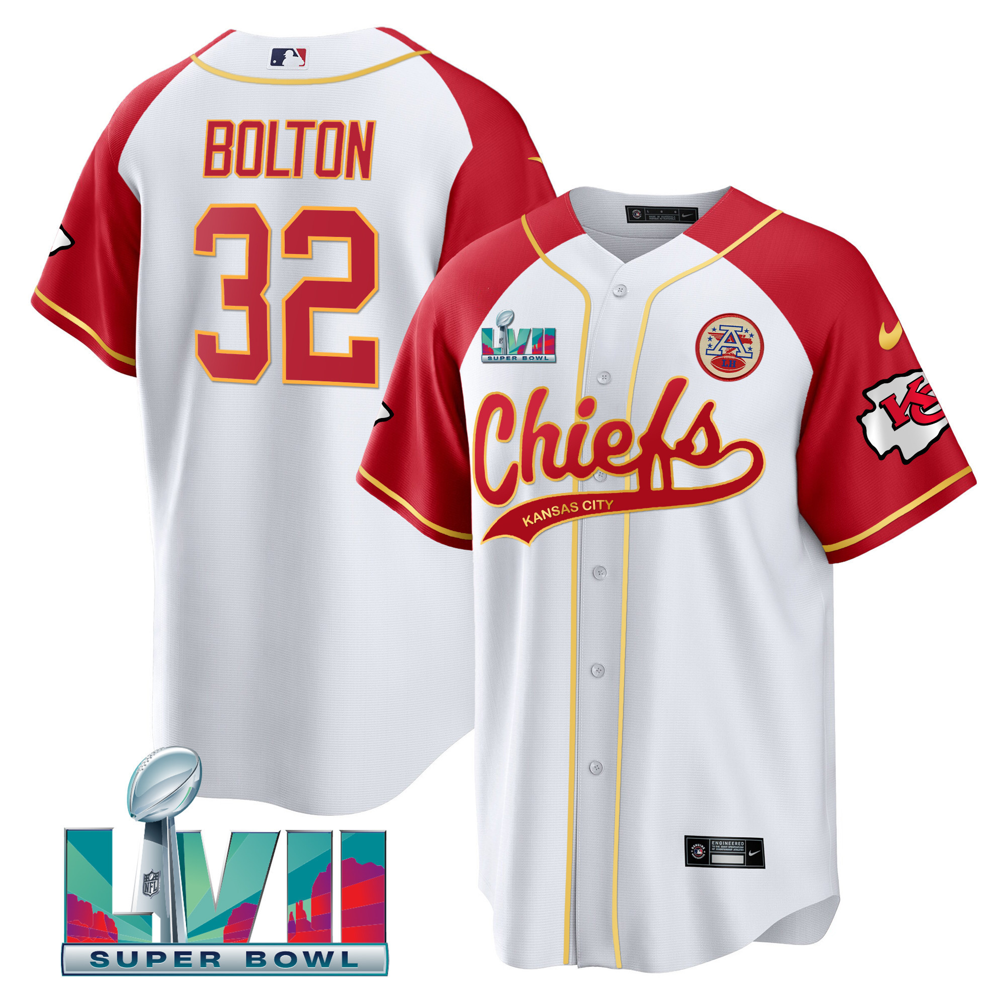 Men's Chiefs Super Bowl LVII Alternate Cool Base Jersey - All Stitched - Image 10