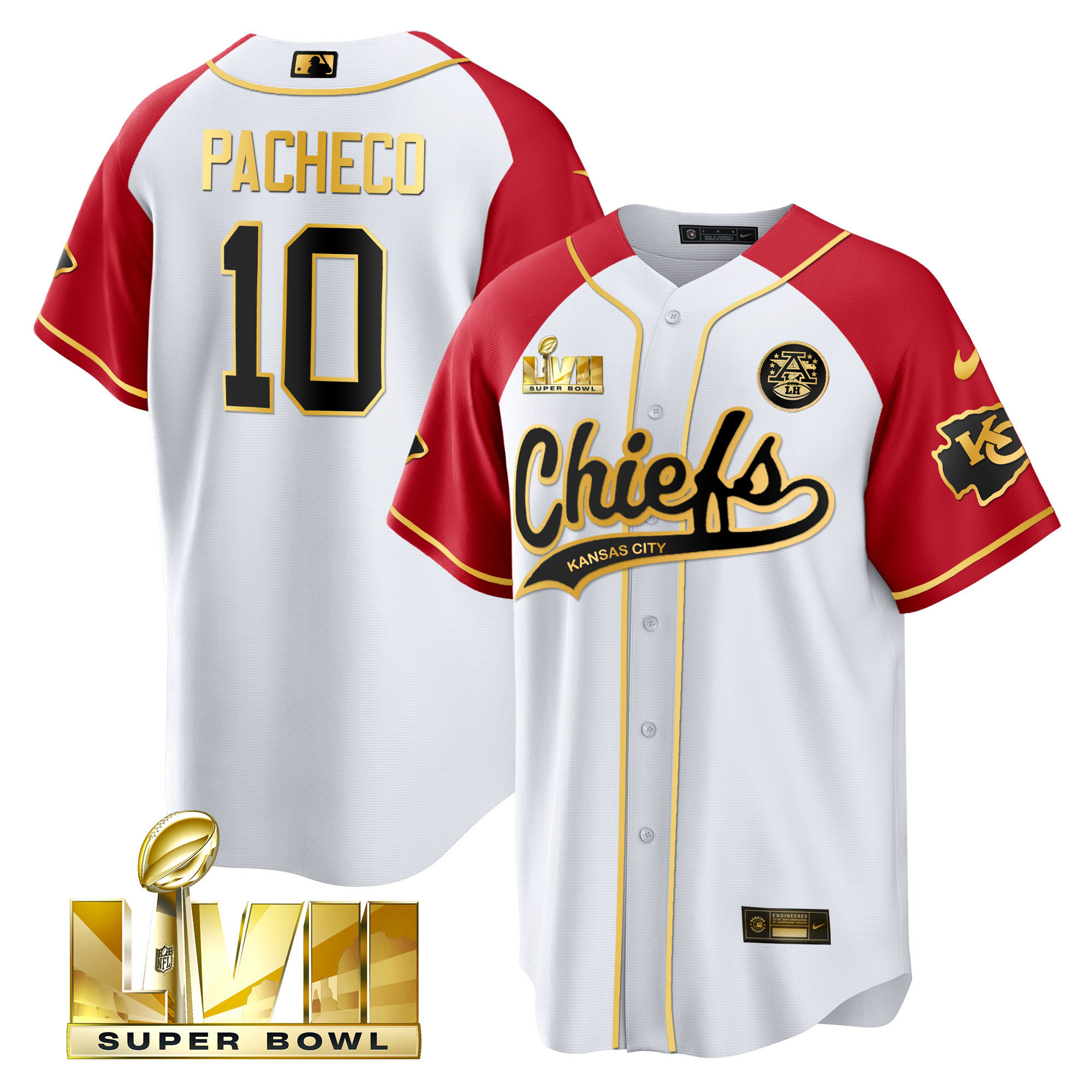 Men's Chiefs Super Bowl LVII Alternate Cool Base V2 Jersey - All Stitched - Image 13