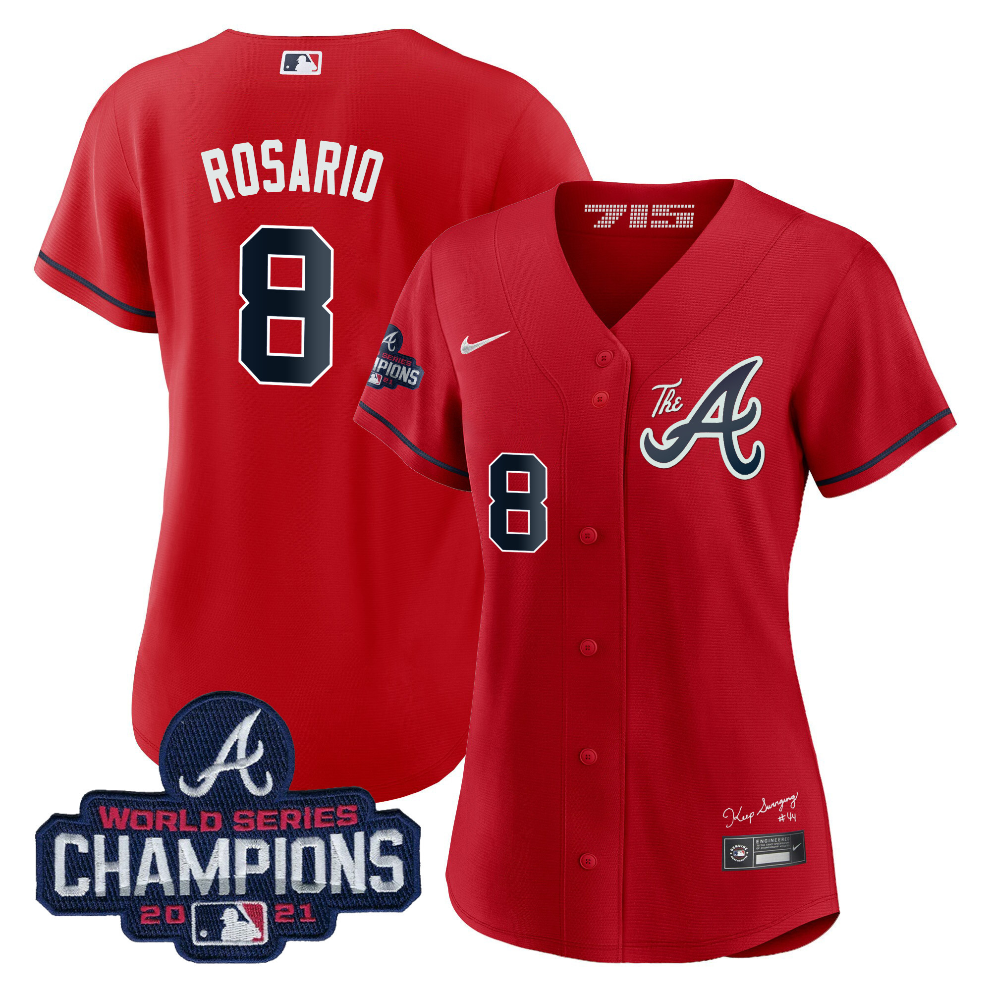 Women's Atlanta Braves Champions City Connect Gold Jersey - All Stitched - Image 57