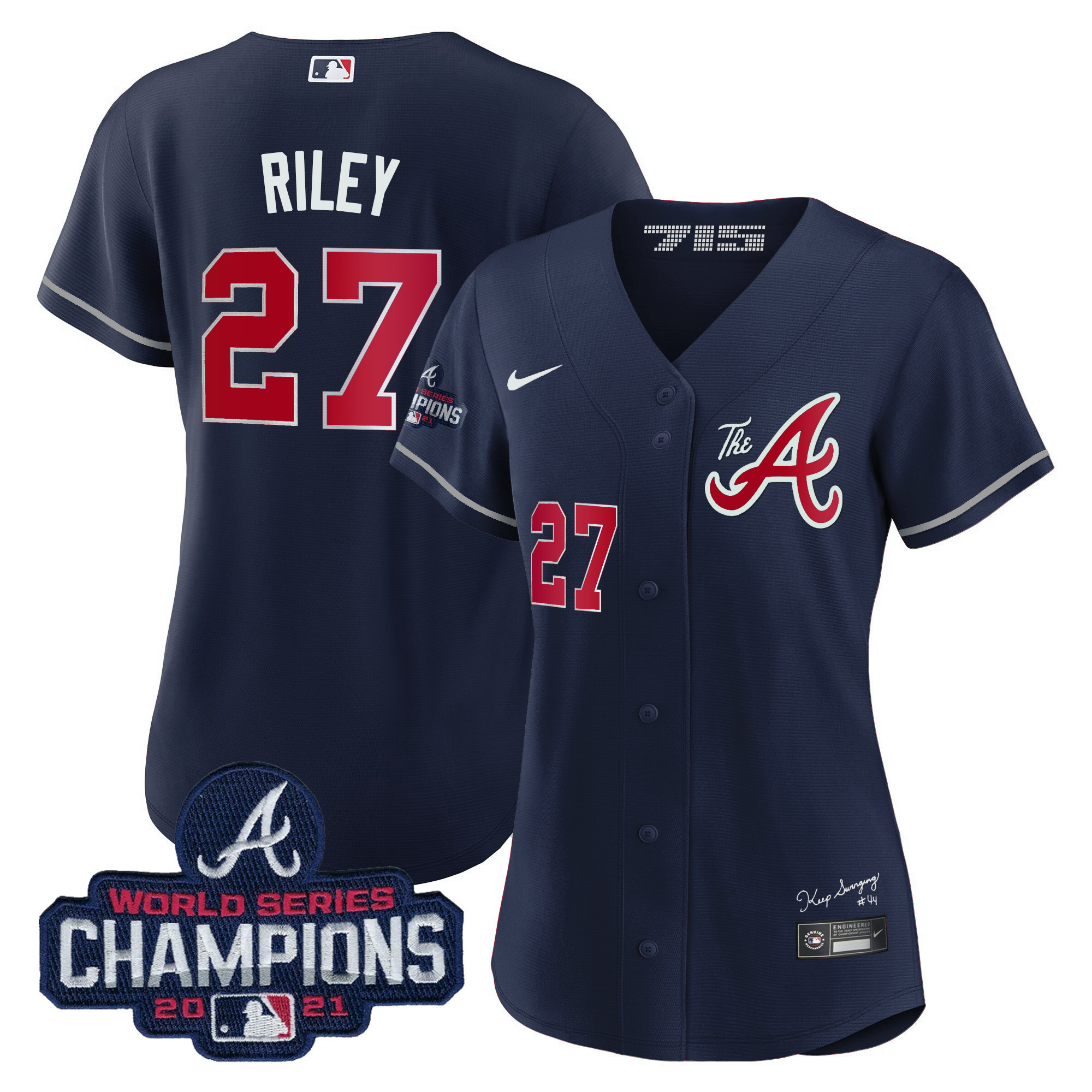 Women's Atlanta Braves Champions City Connect Gold Jersey - All Stitched - Image 63