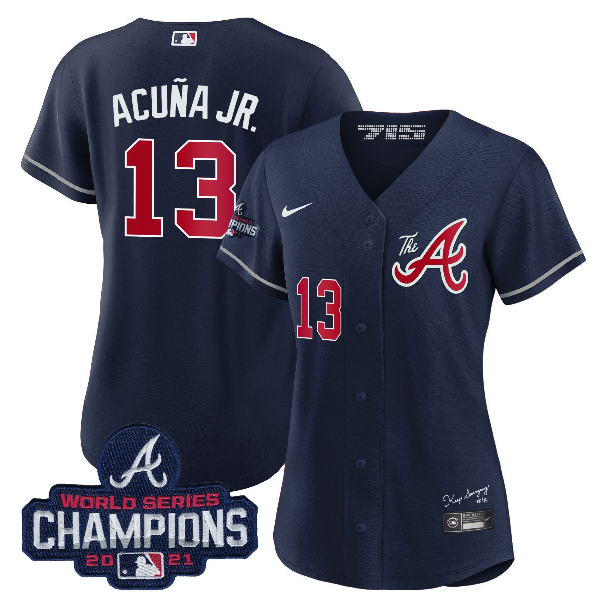 Women's Atlanta Braves Champions City Connect Gold Jersey - All Stitched - Image 61