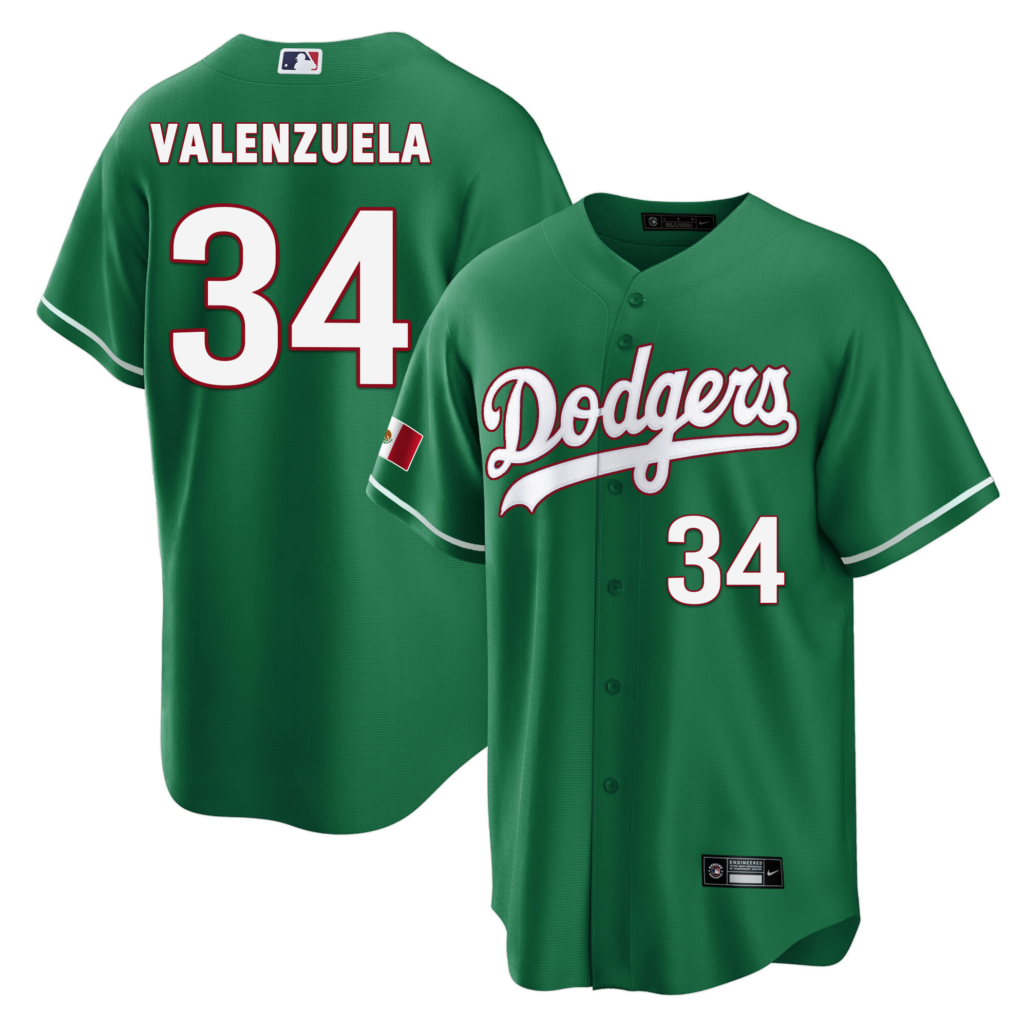 Men's Los Angeles Dodgers Mexico Cool Base Jersey - All Stitched - Image 15