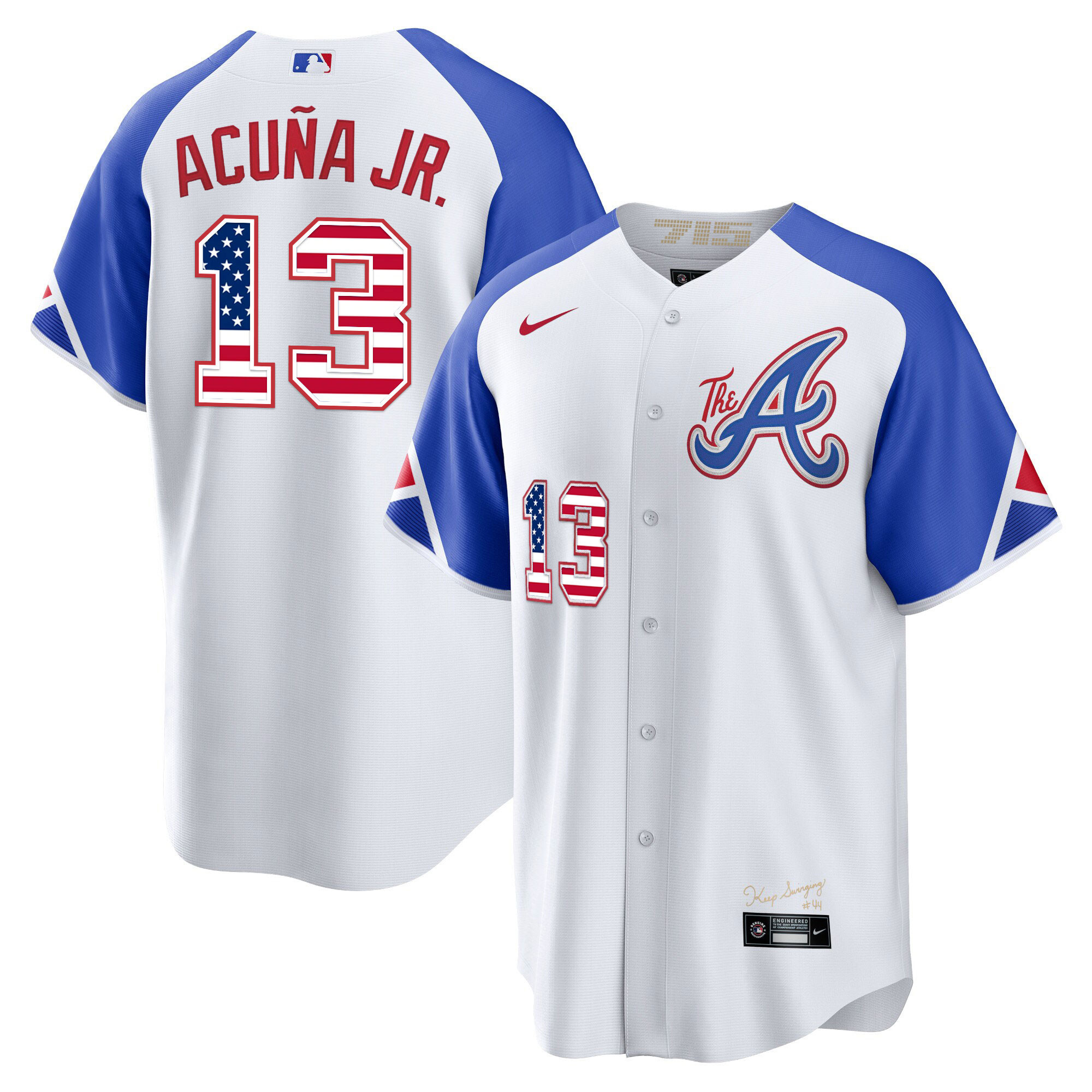 Men's Atlanta Braves The A Gold Flag Cool Base Jersey - All Stitched - Image 41