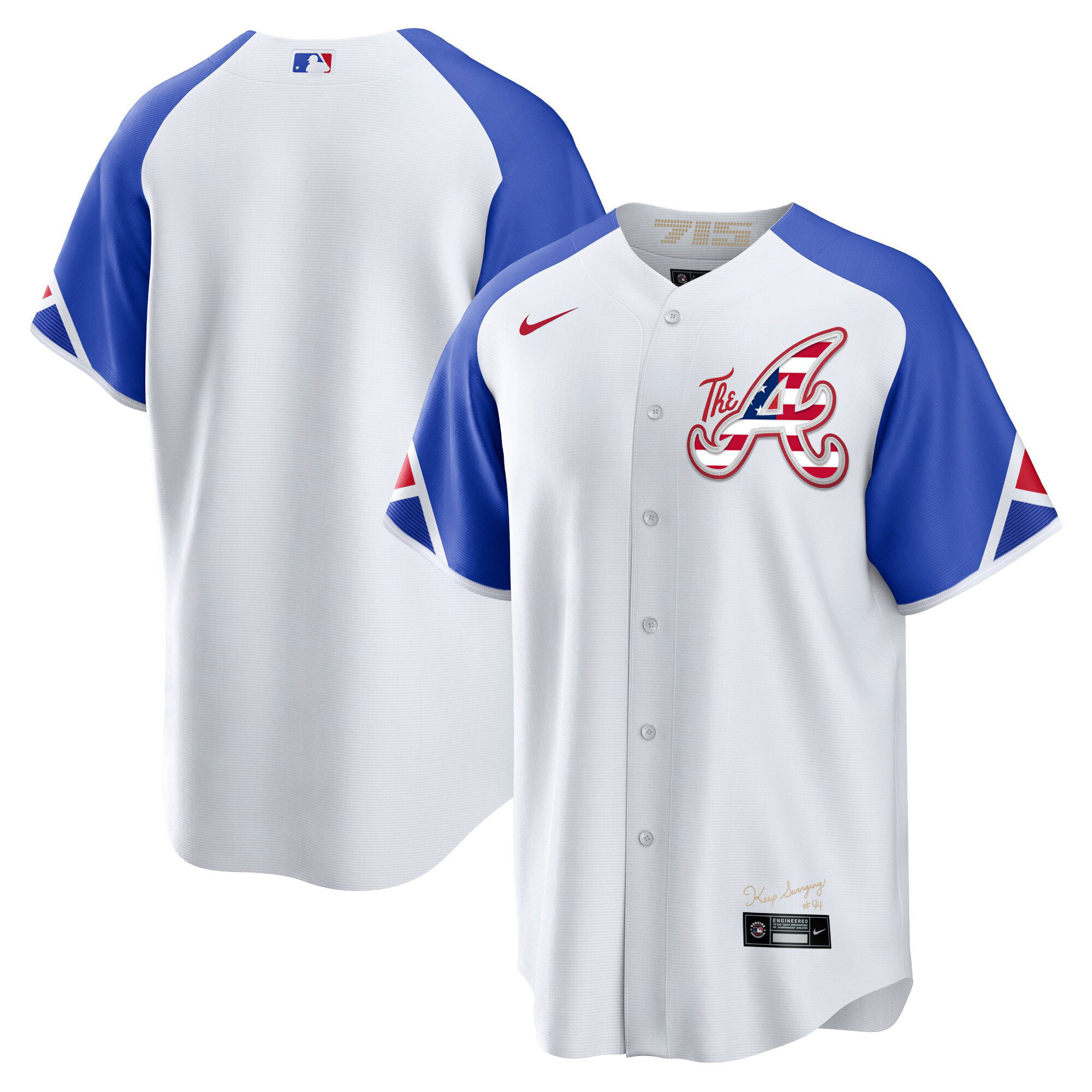 Men's Atlanta Braves The A Gold Flag Cool Base Jersey - All Stitched - Image 50