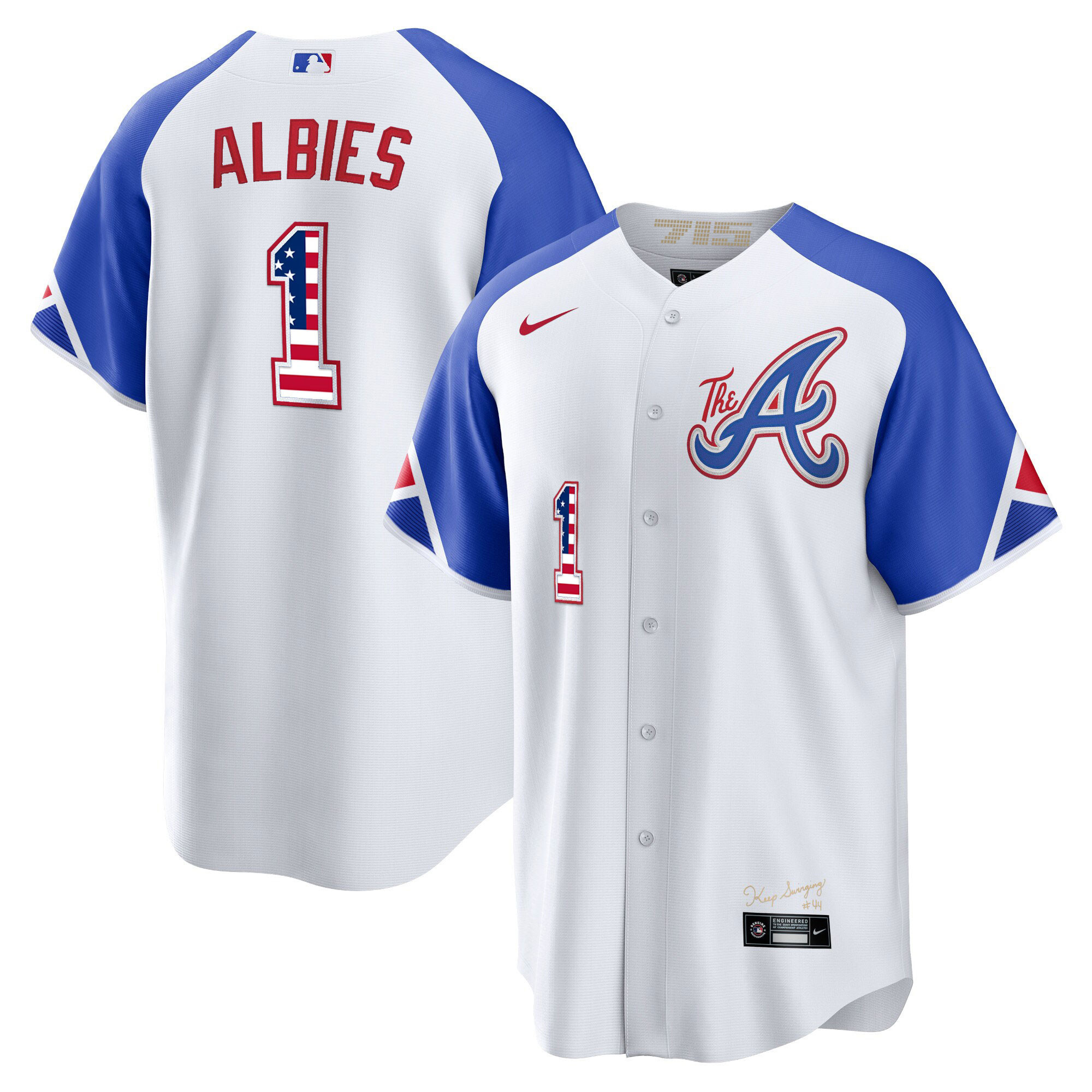 Men's Atlanta Braves The A Gold Flag Cool Base Jersey - All Stitched - Image 46