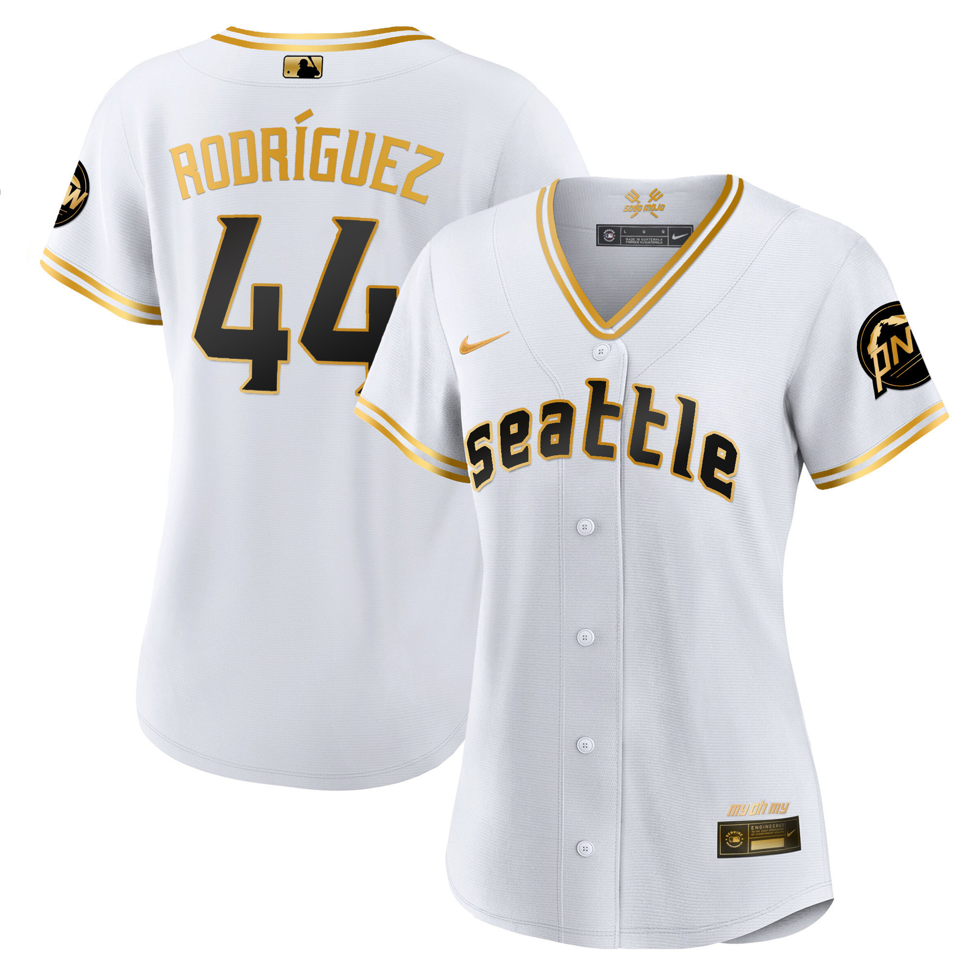 Women's Seattle Mariners 2023 City Connect Gold Jersey - All Stitched