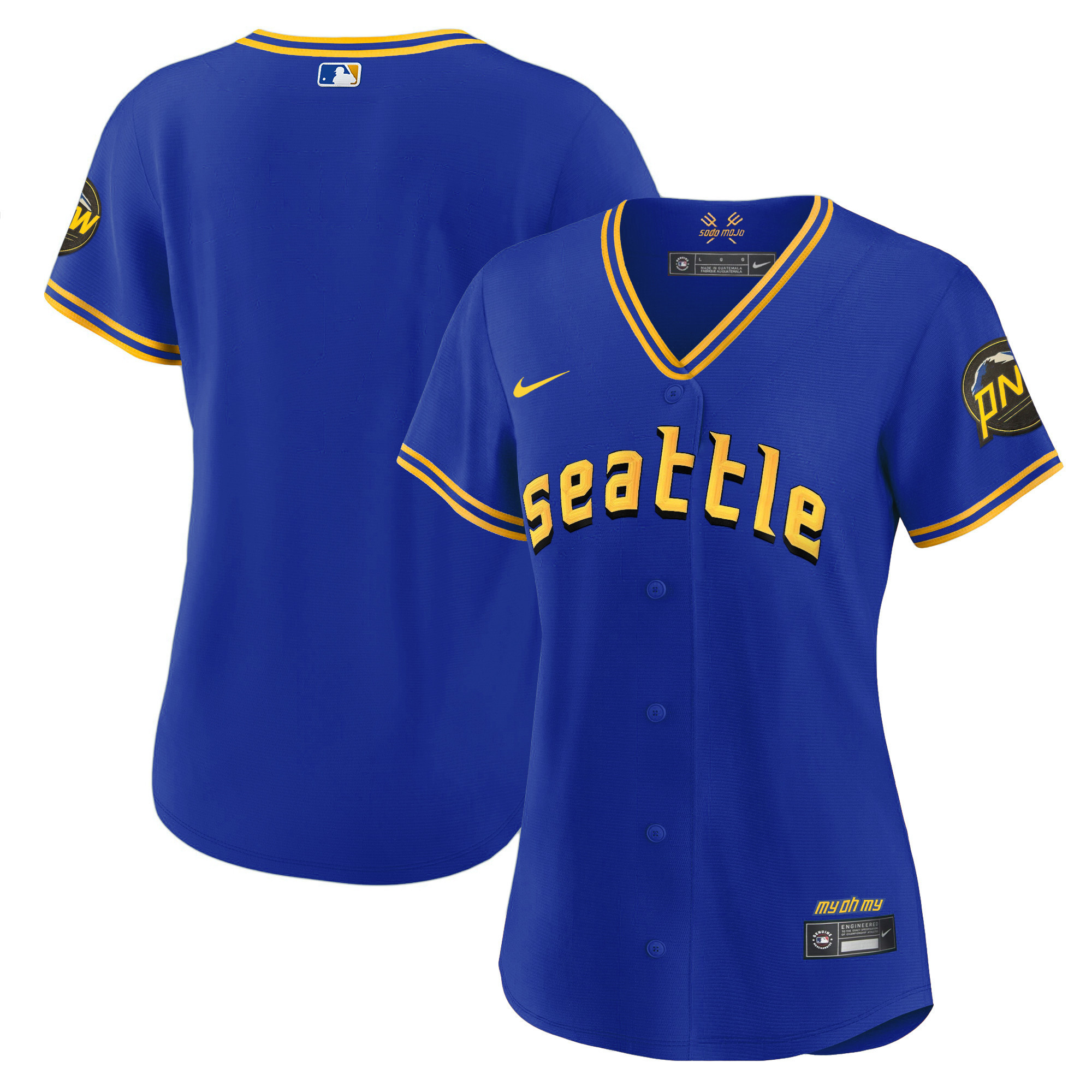 Women's Seattle Mariners 2023 City Connect Gold Jersey - All Stitched - Image 24