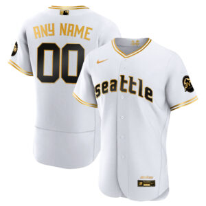 Seattle Mariners 2023 City Connect Gold Custom Jersey - All Stitched