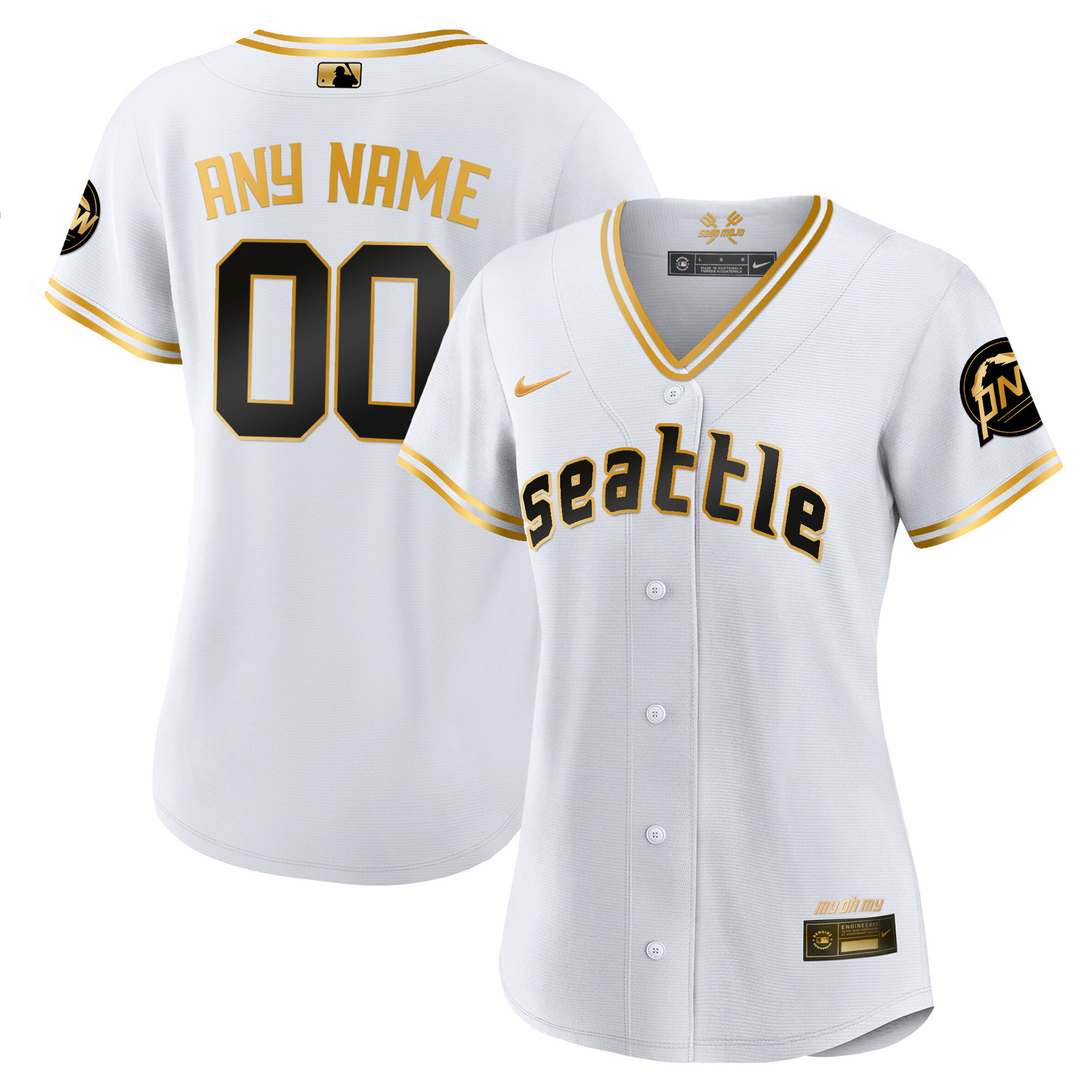 Seattle Mariners 2023 City Connect Gold Custom Jersey - All Stitched - Image 3
