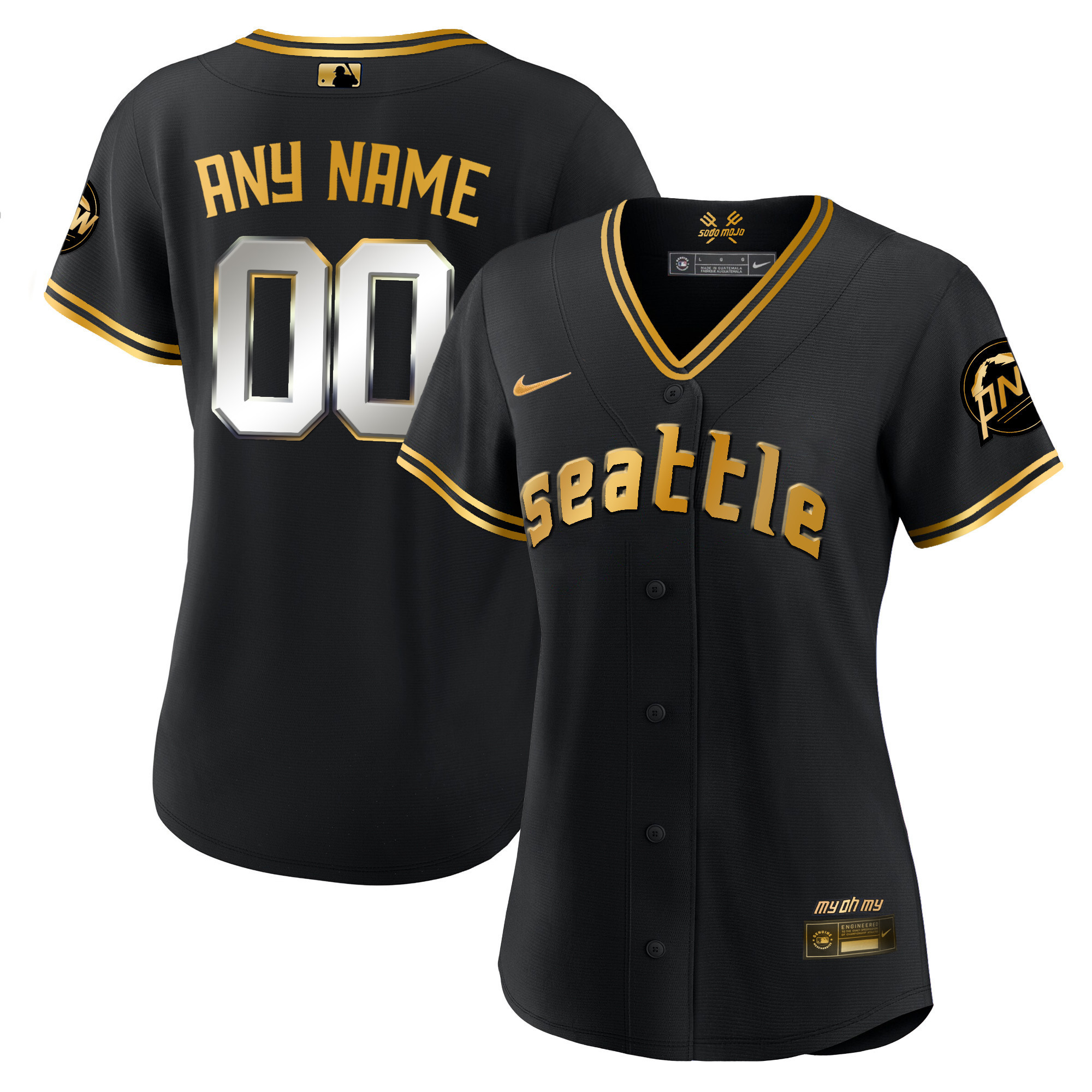 Seattle Mariners 2023 City Connect Gold Custom Jersey - All Stitched - Image 6