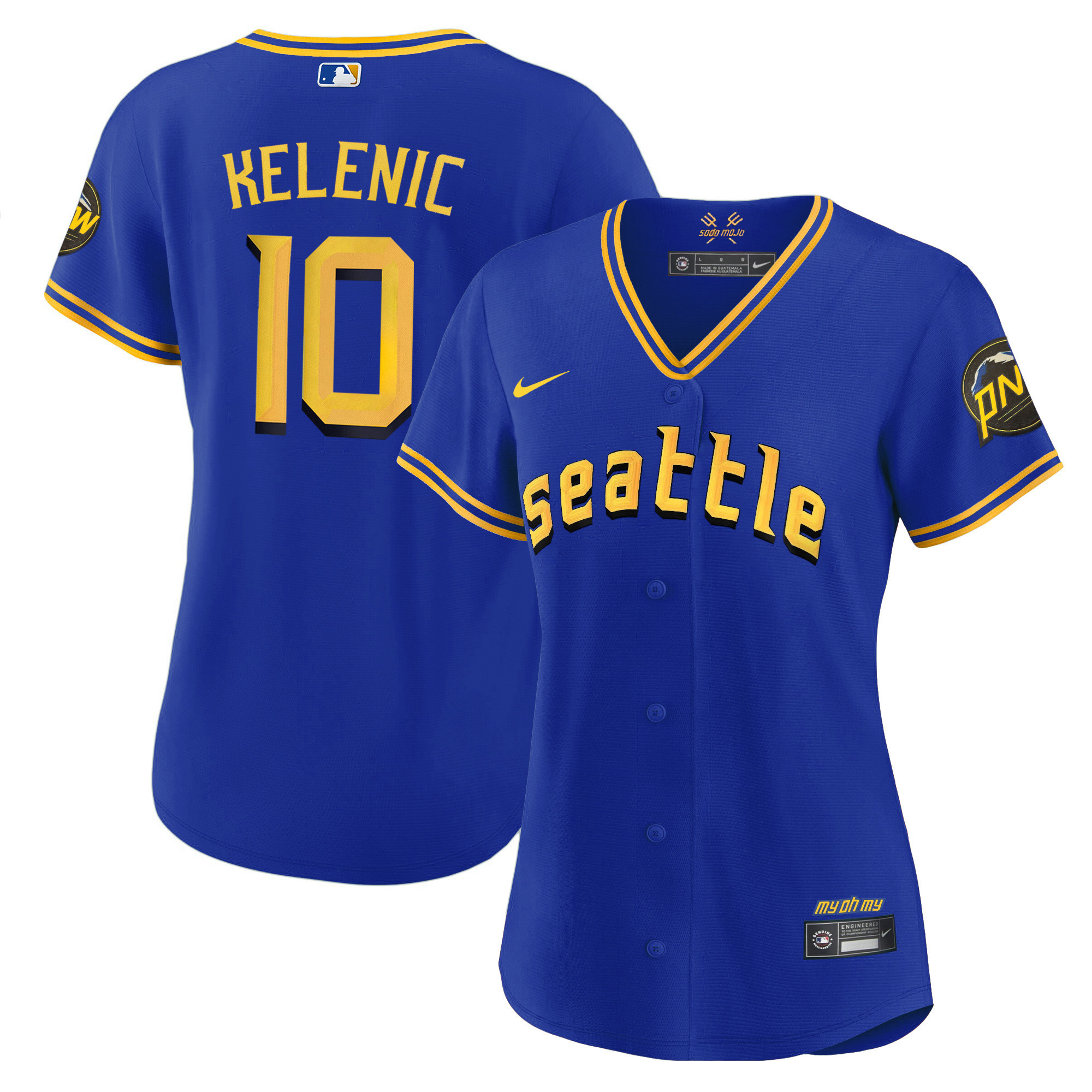 Women's Seattle Mariners 2023 City Connect Gold Jersey - All Stitched - Image 21