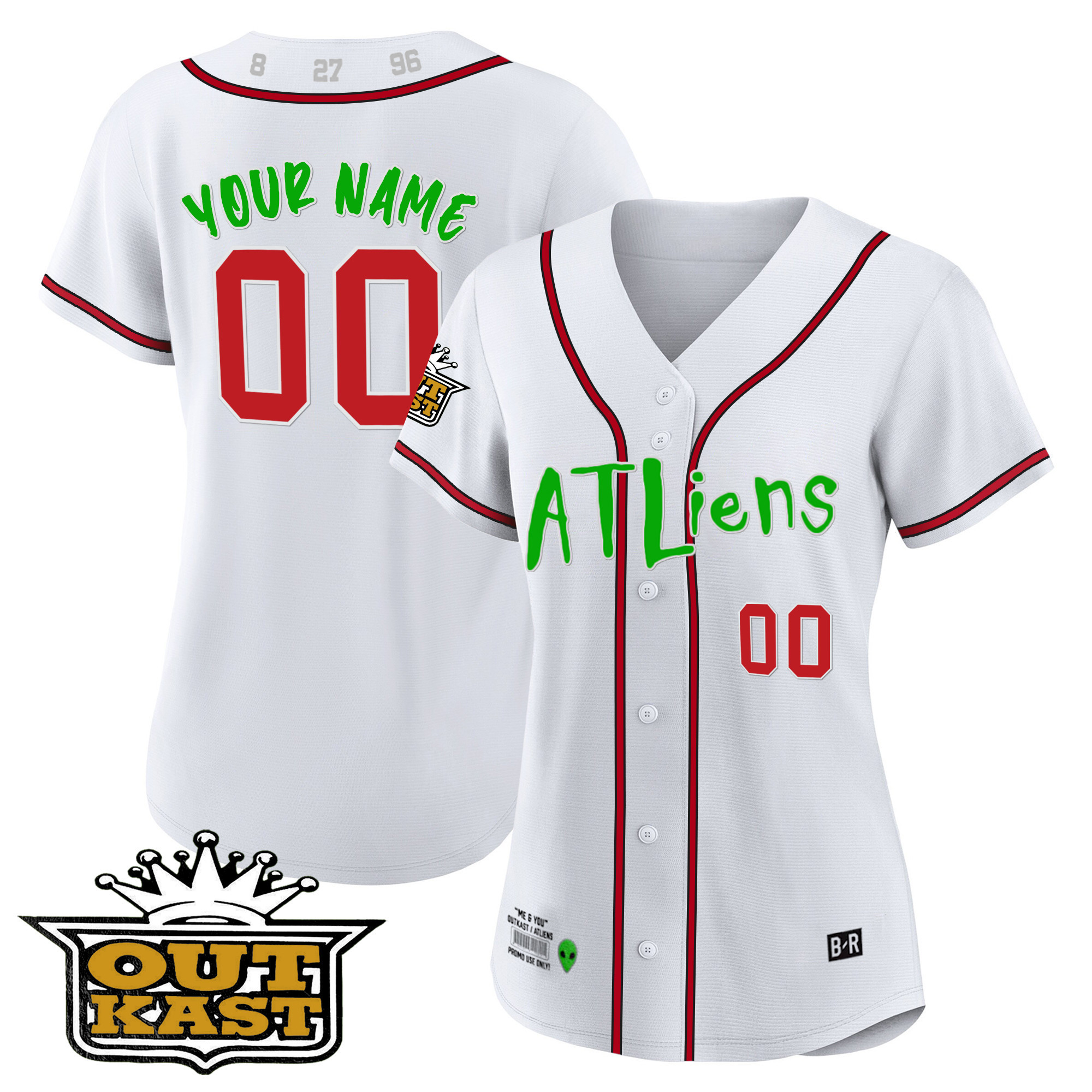 Atlanta Braves Atliens Cool Base Custom Jersey - All Stitched - Image 9
