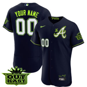 Atlanta Braves Atliens The A Baseball Custom Jersey - All Stitched