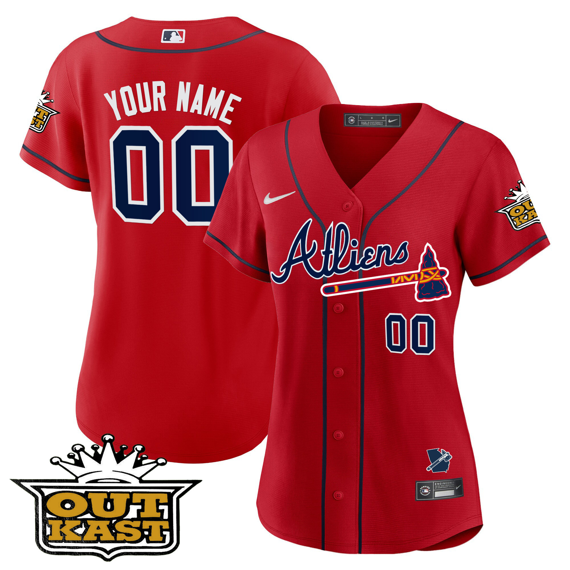 Atlanta Braves Atliens Flex Base Custom Jersey V2 - All Stitched - Image 12