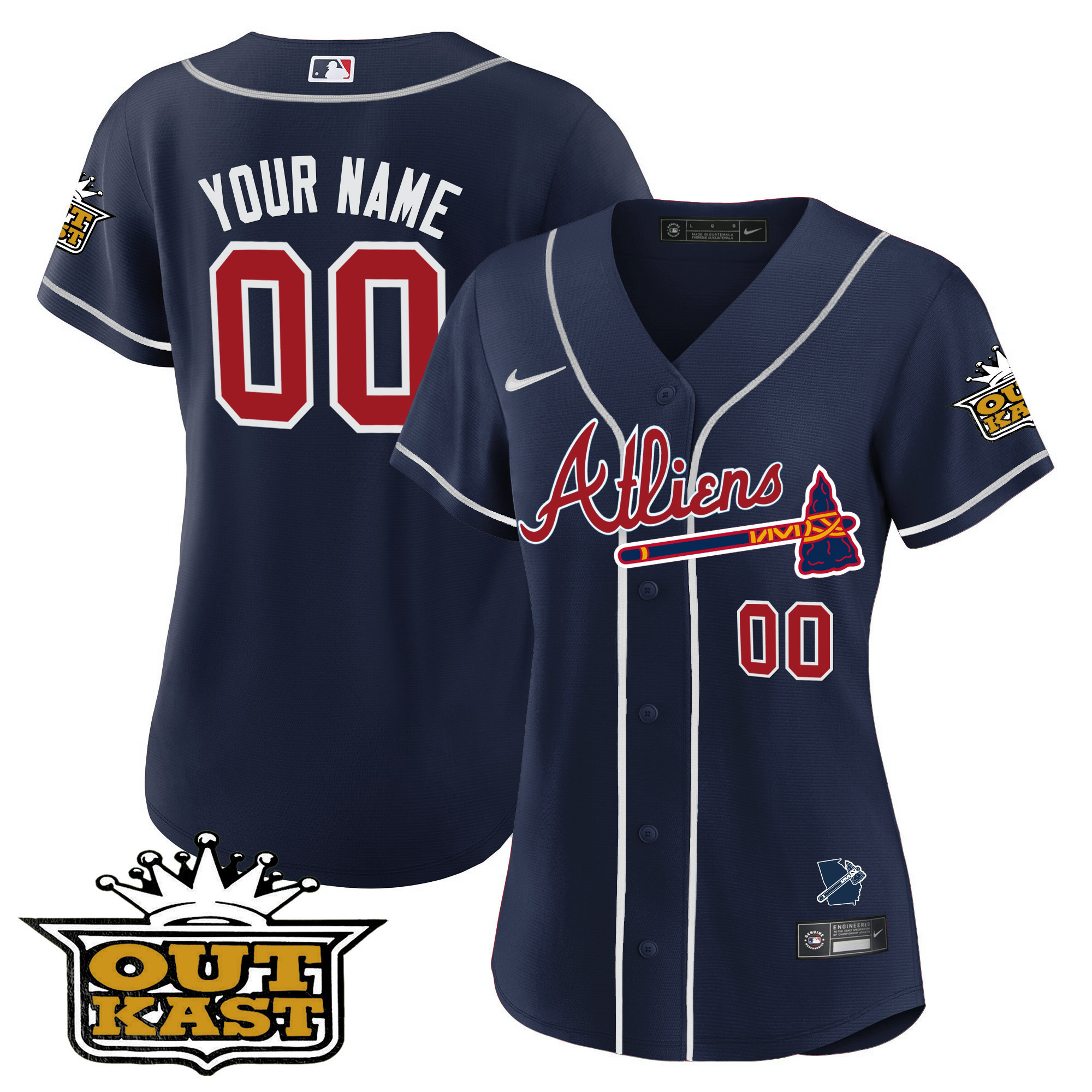 Atlanta Braves Atliens Flex Base Custom Jersey V2 - All Stitched - Image 13