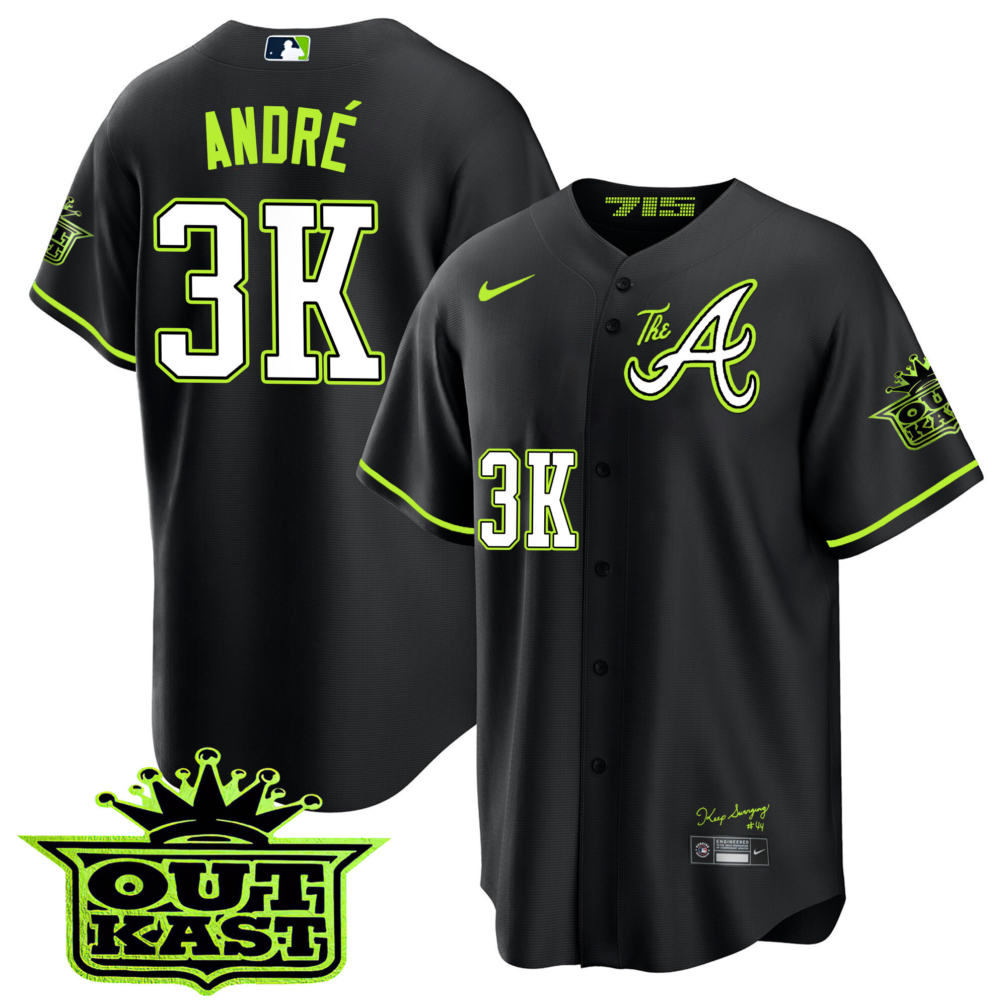 Men's Atlanta Braves Atliens The A Cool Base Jersey - All Stitched - Image 21