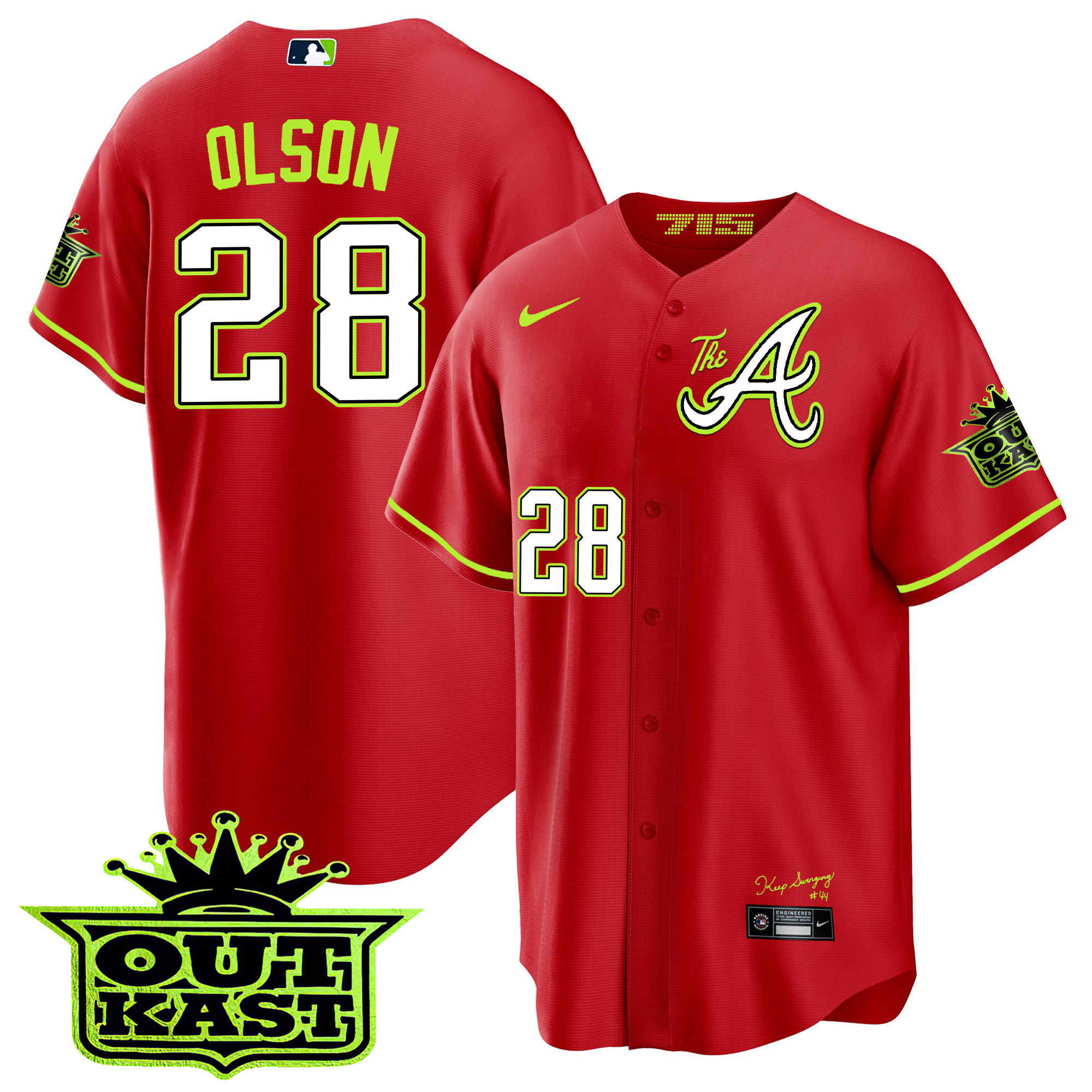 Men's Atlanta Braves Atliens The A Cool Base Jersey - All Stitched - Image 16