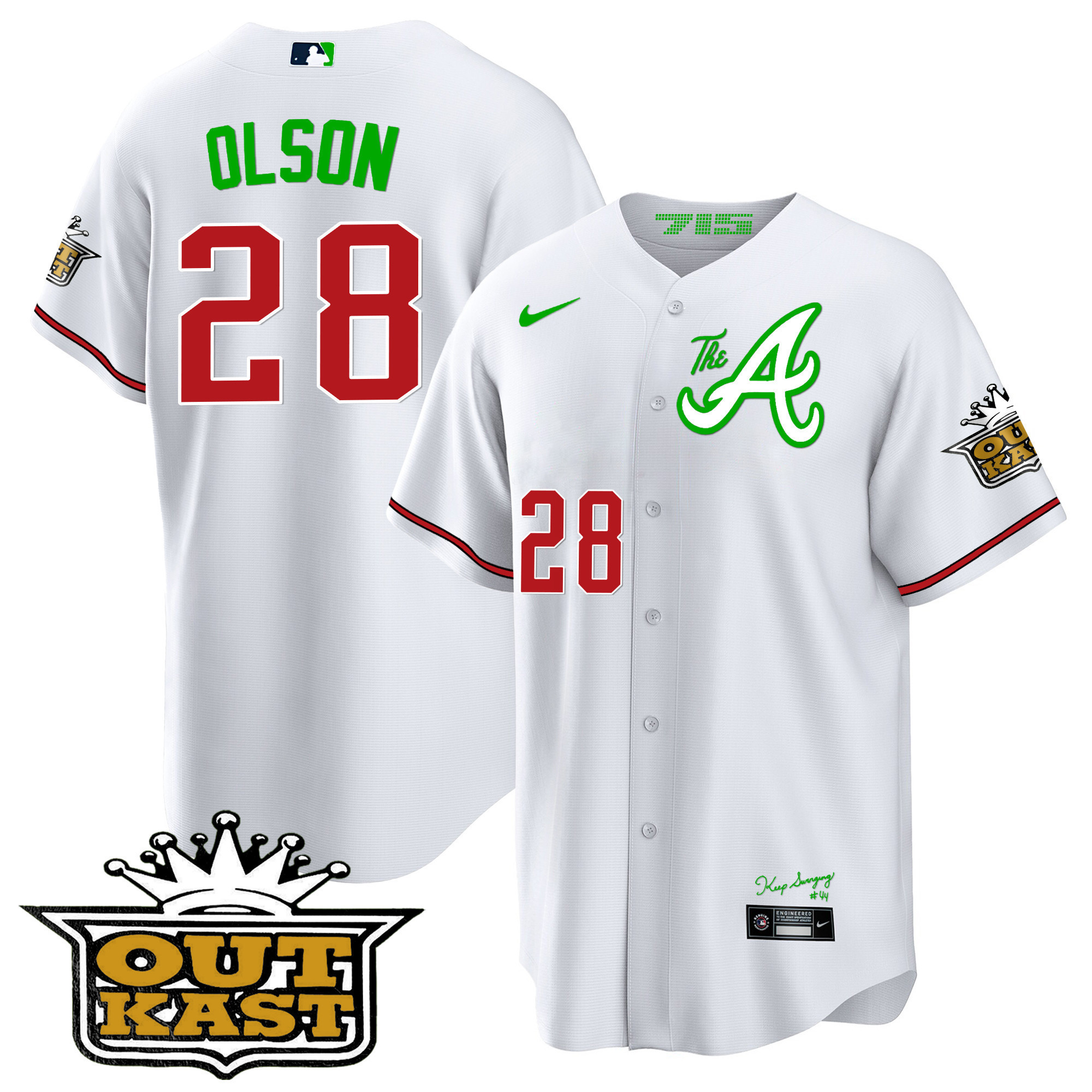 Men's Atlanta Braves Atliens The A Cool Base Jersey - All Stitched - Image 34