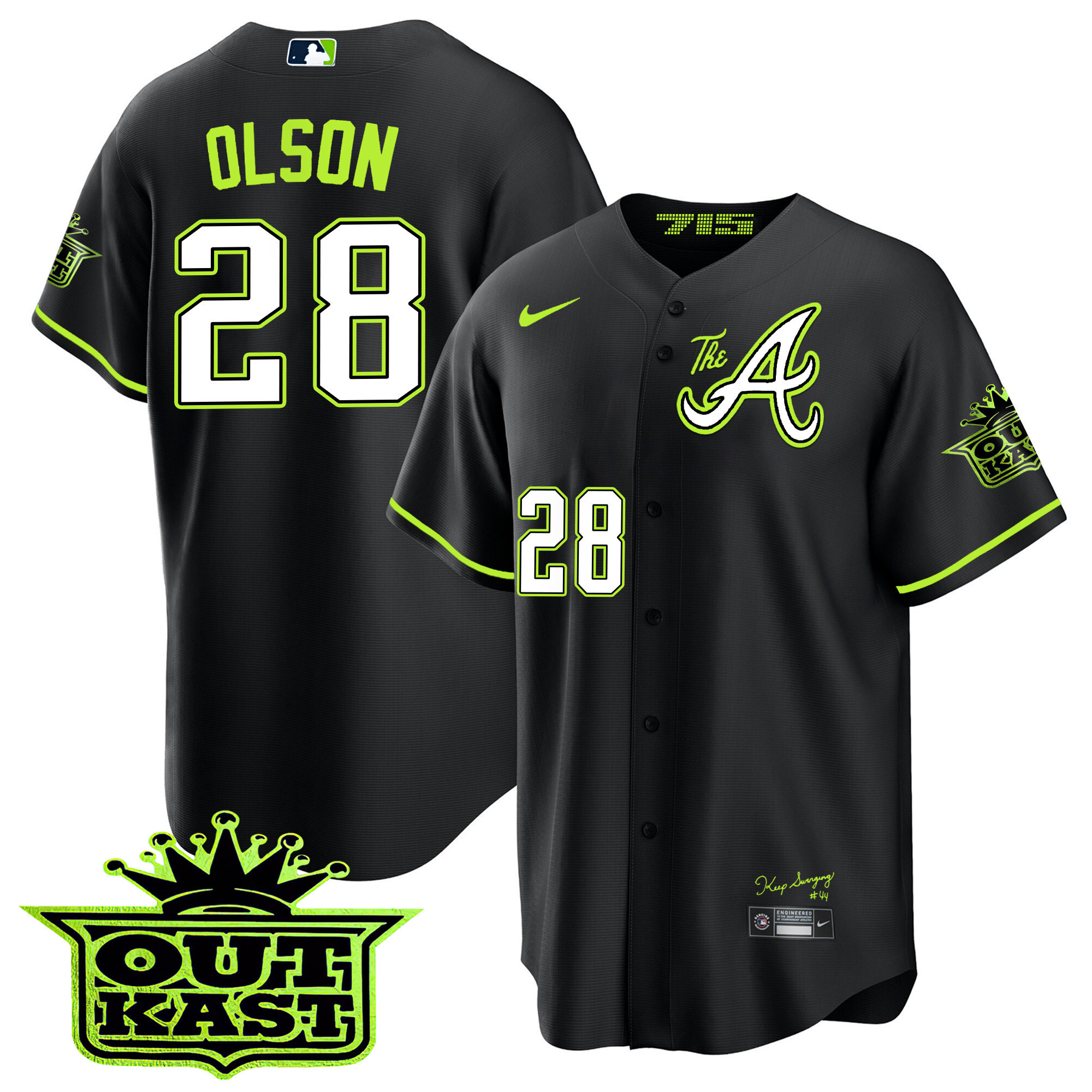 Men's Atlanta Braves Atliens The A Cool Base Jersey - All Stitched - Image 25