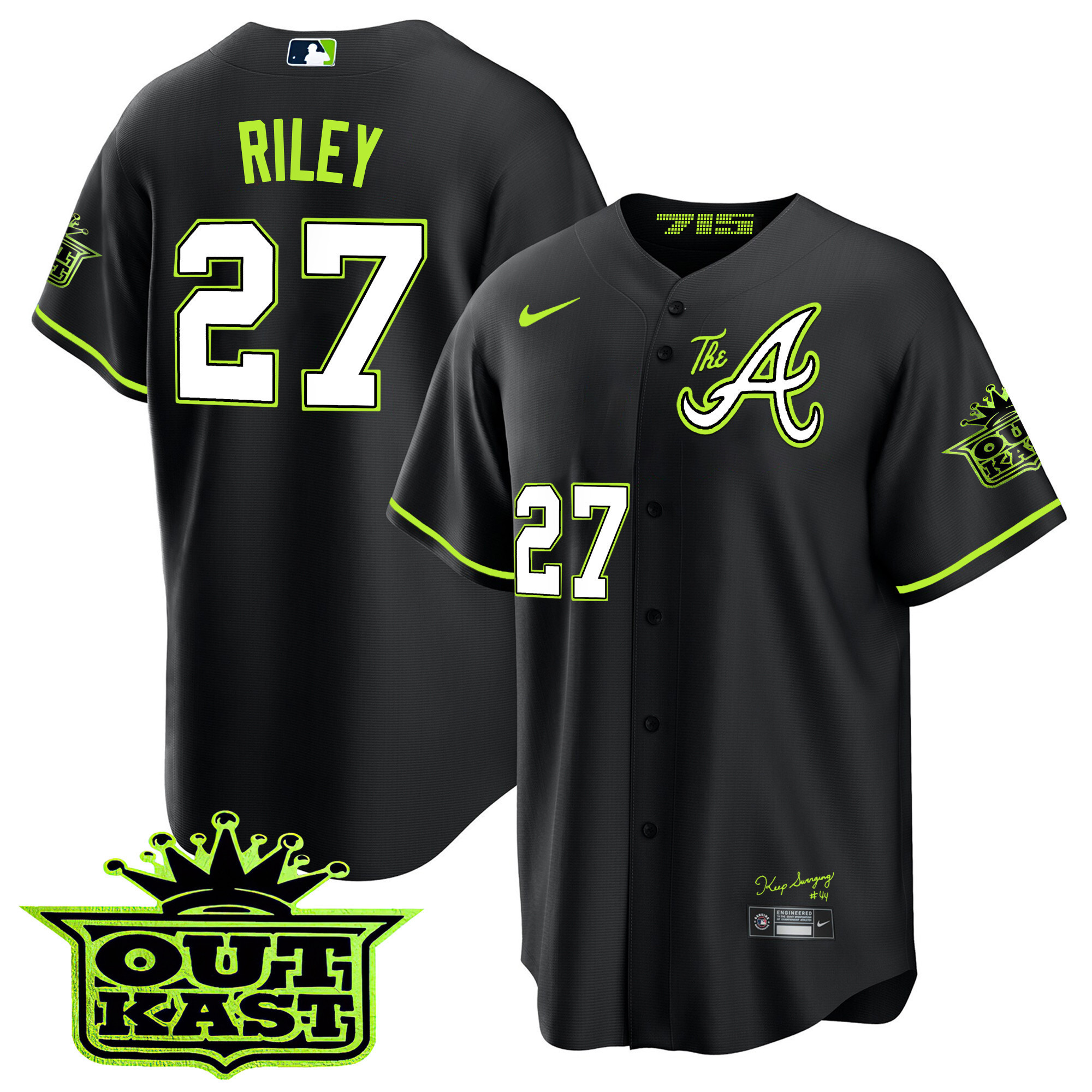 Men's Atlanta Braves Atliens The A Cool Base Jersey - All Stitched - Image 23