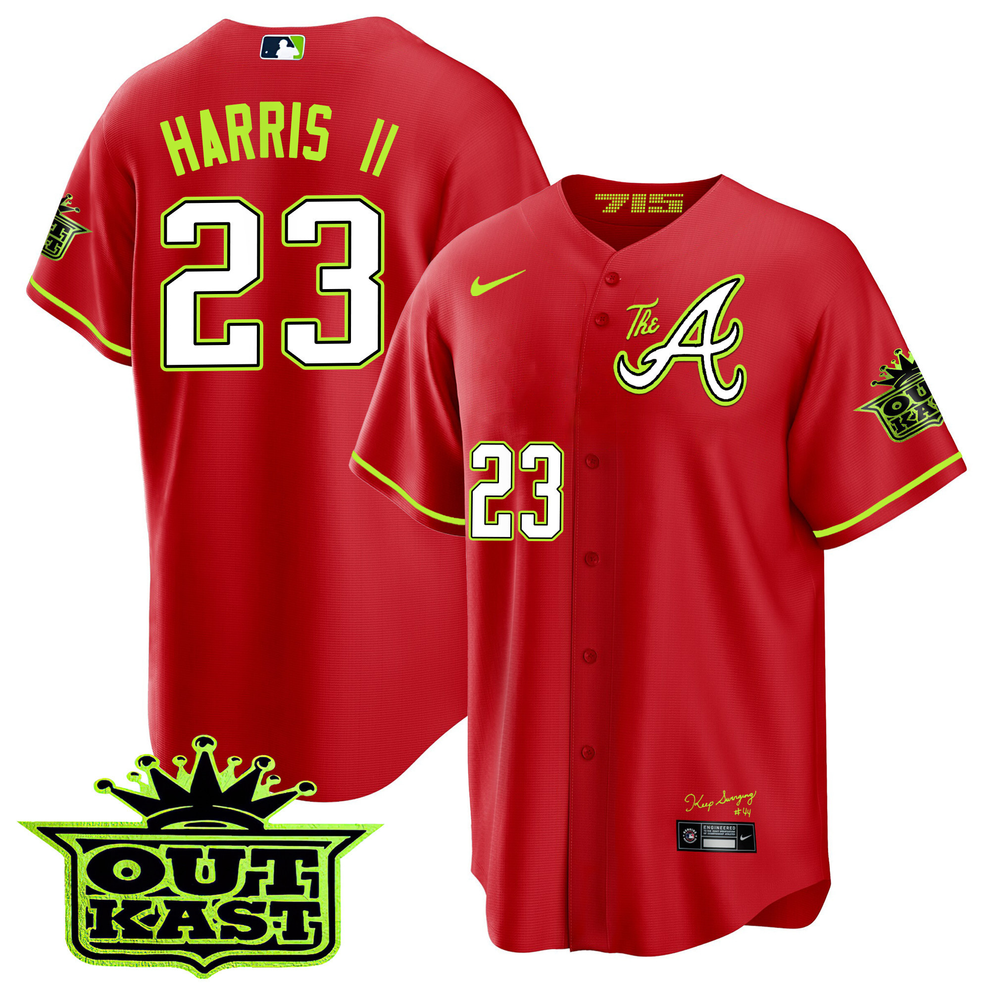 Men's Atlanta Braves Atliens The A Cool Base Jersey - All Stitched - Image 15